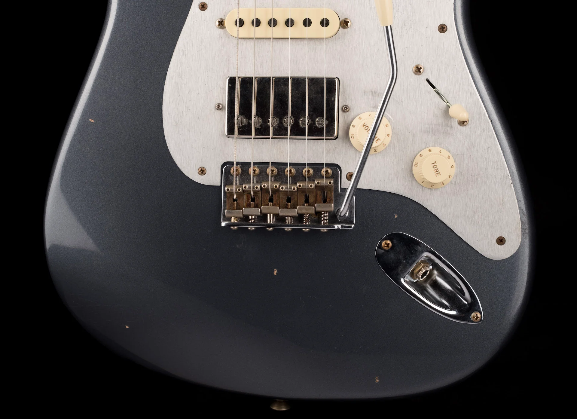 Fender Custom Shop 1959 Stratocaster HSS Journeyman Relic Charcoal Frost Metallic - Image 5