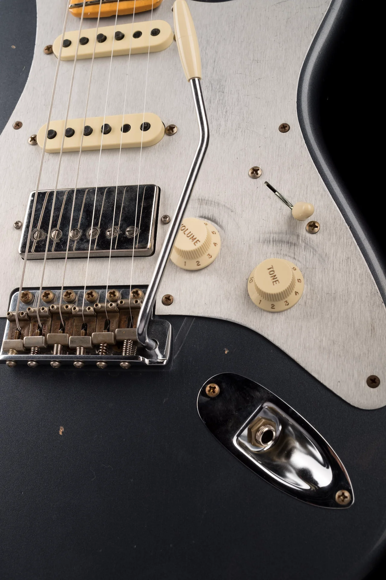 Fender Custom Shop 1959 Stratocaster HSS Journeyman Relic Charcoal Frost Metallic - Image 8