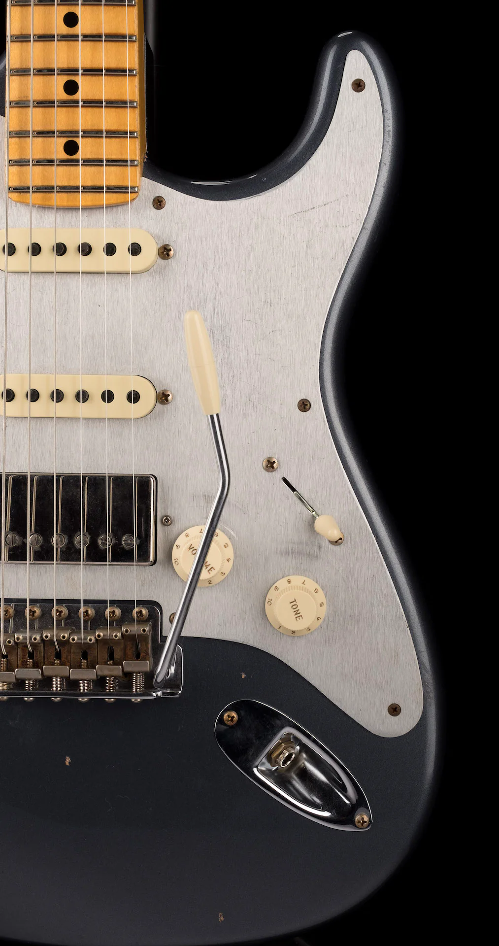 Fender Custom Shop 1959 Stratocaster HSS Journeyman Relic Charcoal Frost Metallic - Image 9