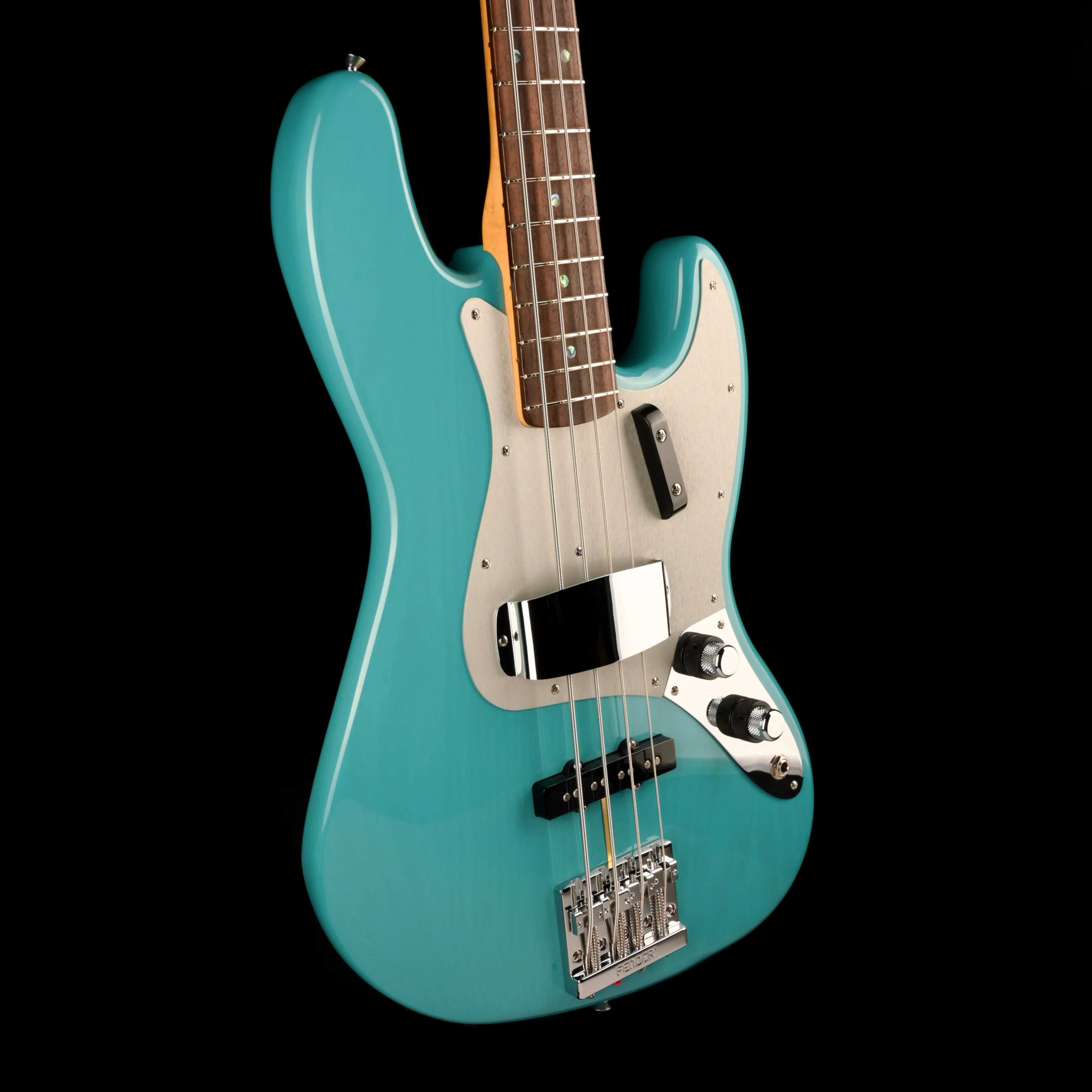 Fender Custom Shop 1960 Jazz Bass NOS Taos Turquoise Transparent - Image 6