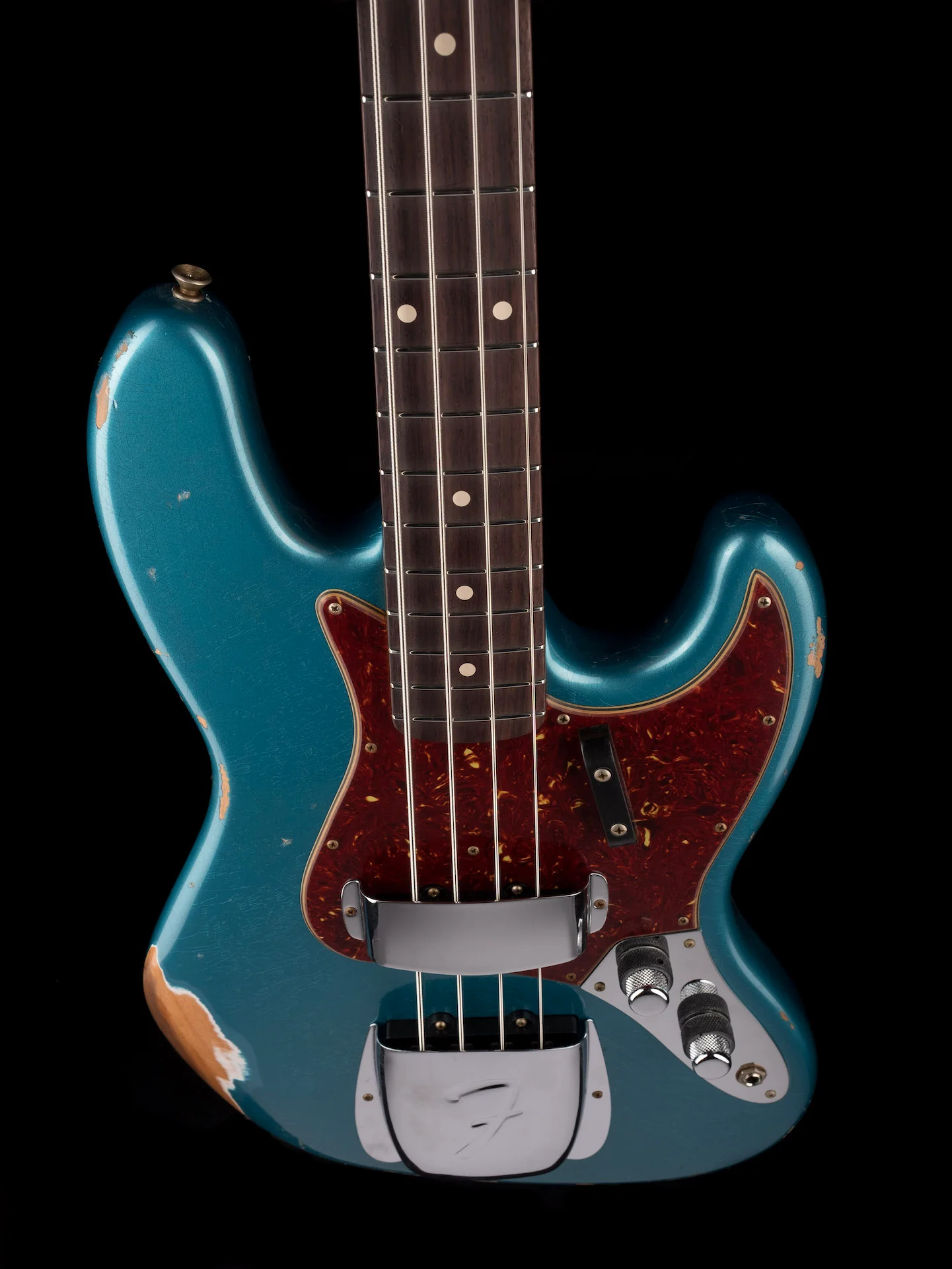 Fender Custom Shop 1960 Jazz Bass Relic Aged Ocean Turquoise - Image 4