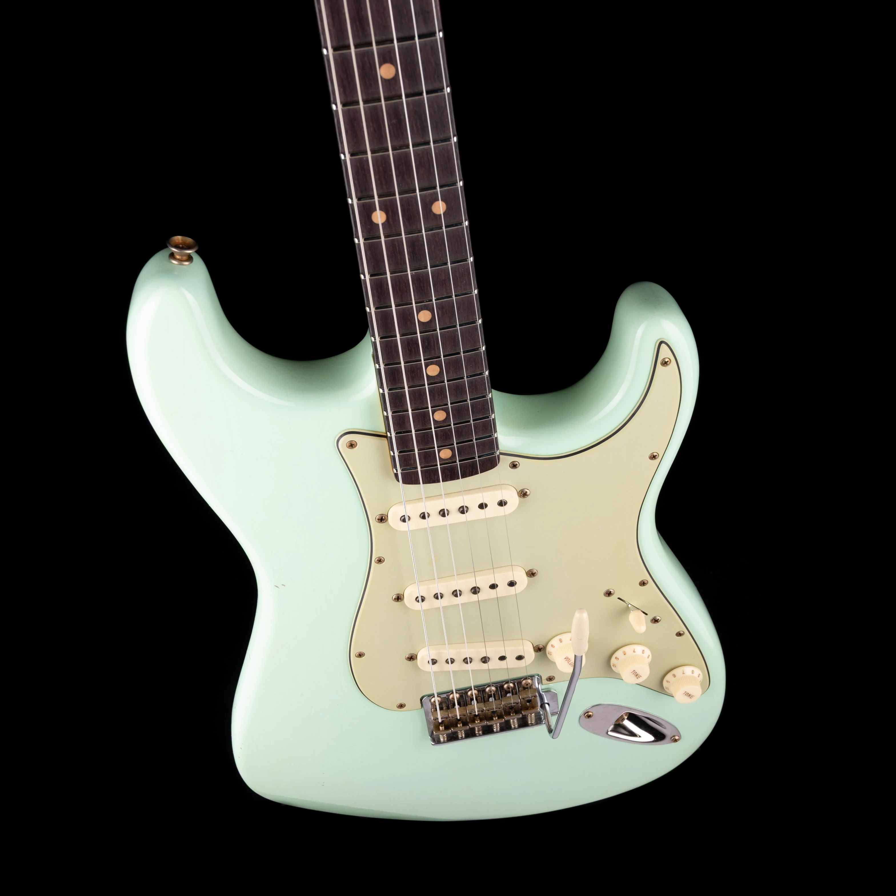 Fender Custom Shop 1960 Stratocaster Journeyman Relic Faded Aged Surf Green - Image 3