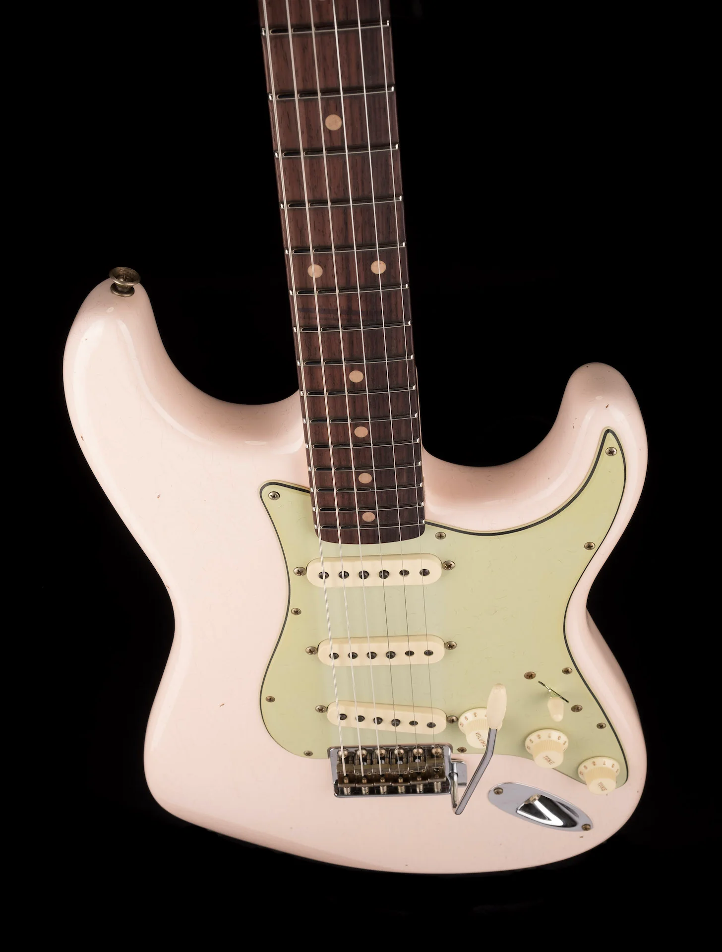 Fender Custom Shop 1960 Stratocaster Journeyman Relic Super Faded Aged Shell Pink - Image 4