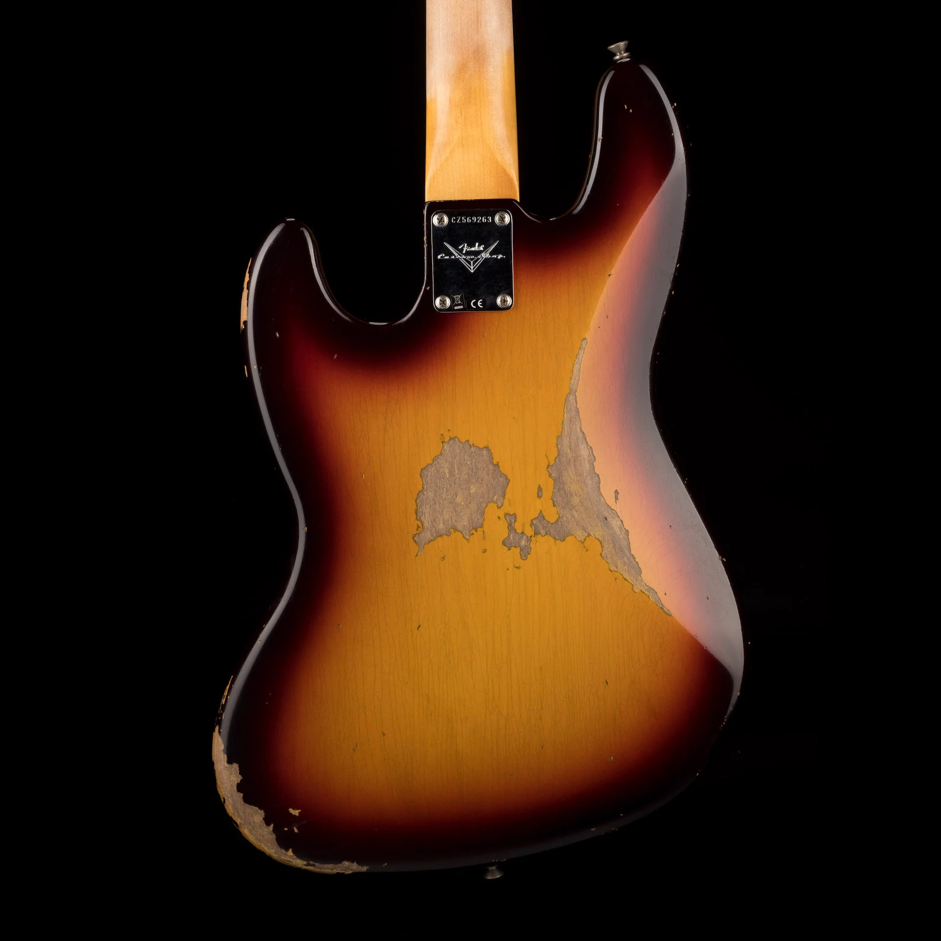 Fender Custom Shop 1961 Jazz Bass Heavy Relic 3-Tone Sunburst With Case - Image 12