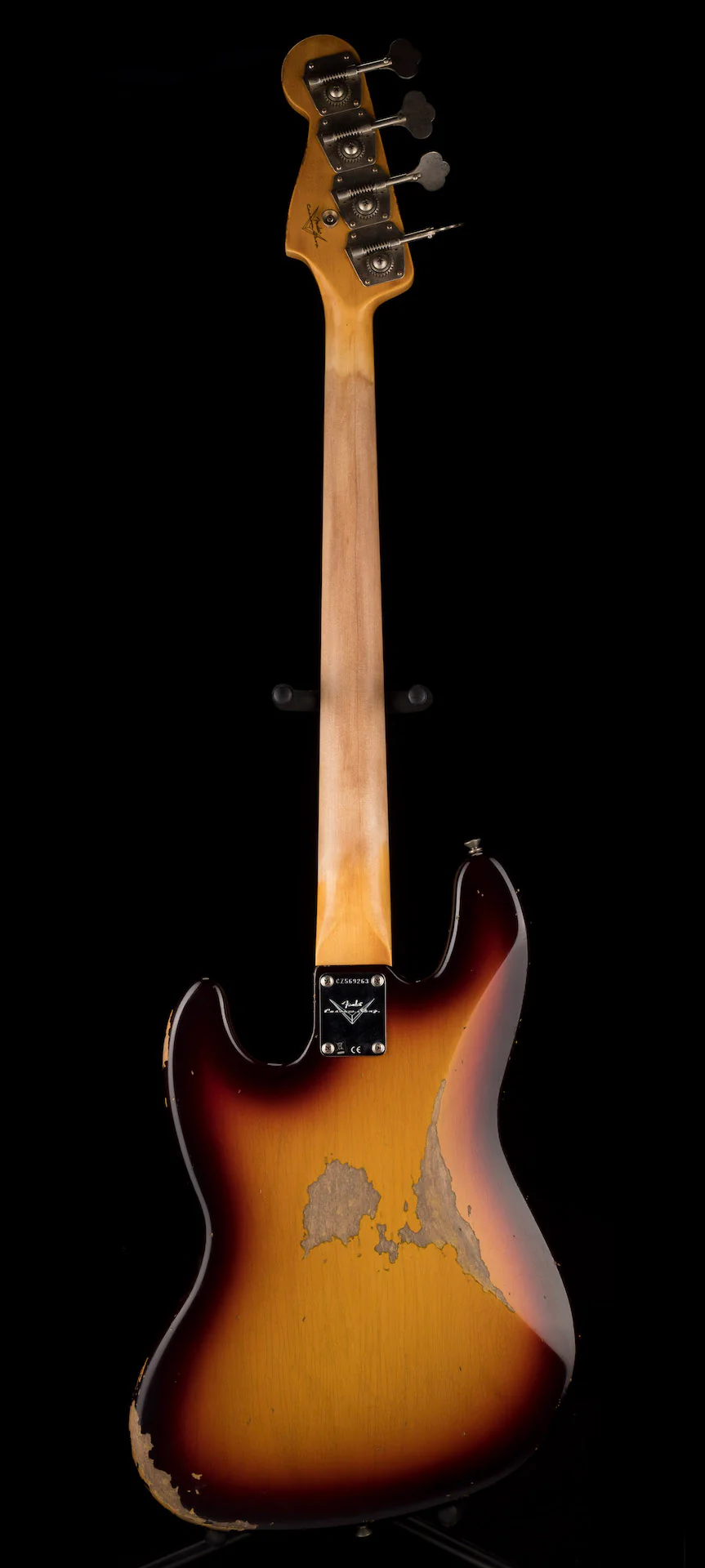 Fender Custom Shop 1961 Jazz Bass Heavy Relic 3-Tone Sunburst With Case - Image 13