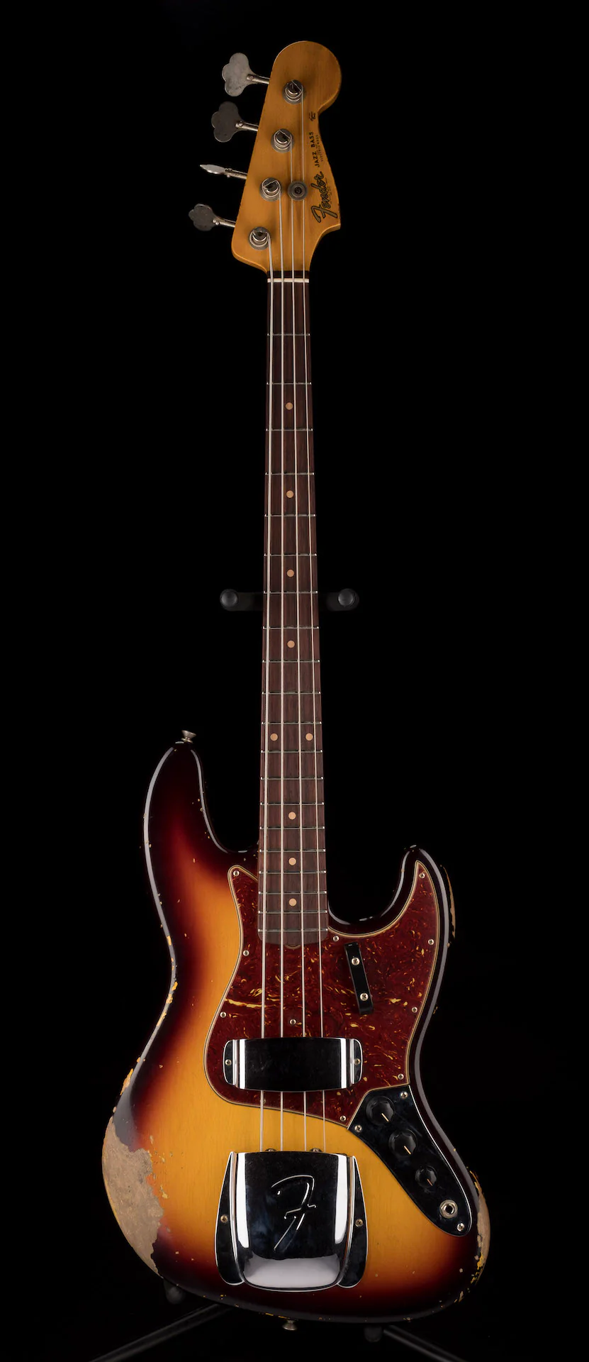 Fender Custom Shop 1961 Jazz Bass Heavy Relic 3-Tone Sunburst With Case - Image 2