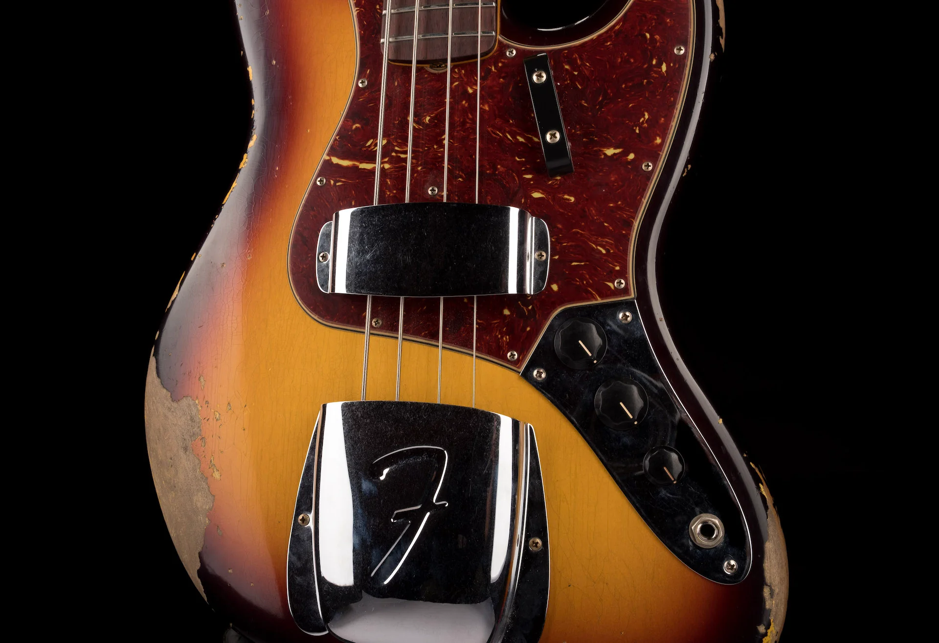 Fender Custom Shop 1961 Jazz Bass Heavy Relic 3-Tone Sunburst With Case - Image 6