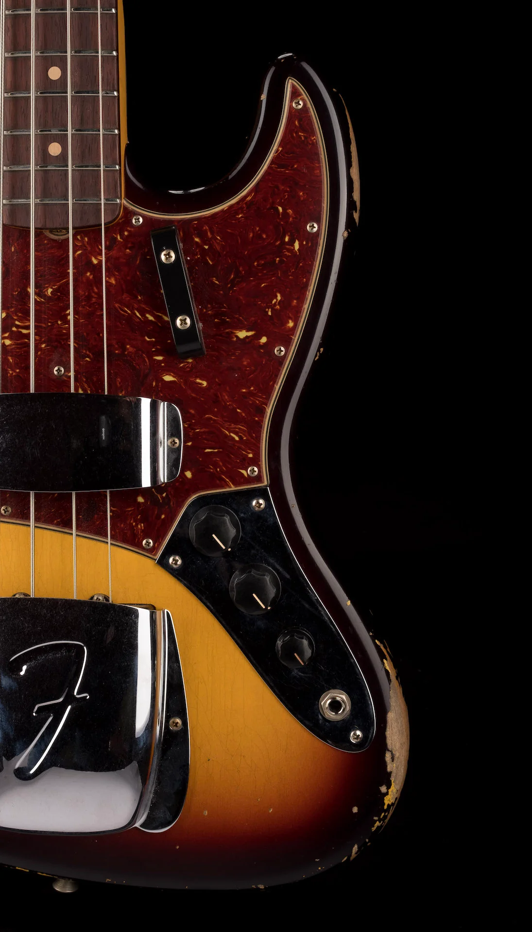 Fender Custom Shop 1961 Jazz Bass Heavy Relic 3-Tone Sunburst With Case - Image 8