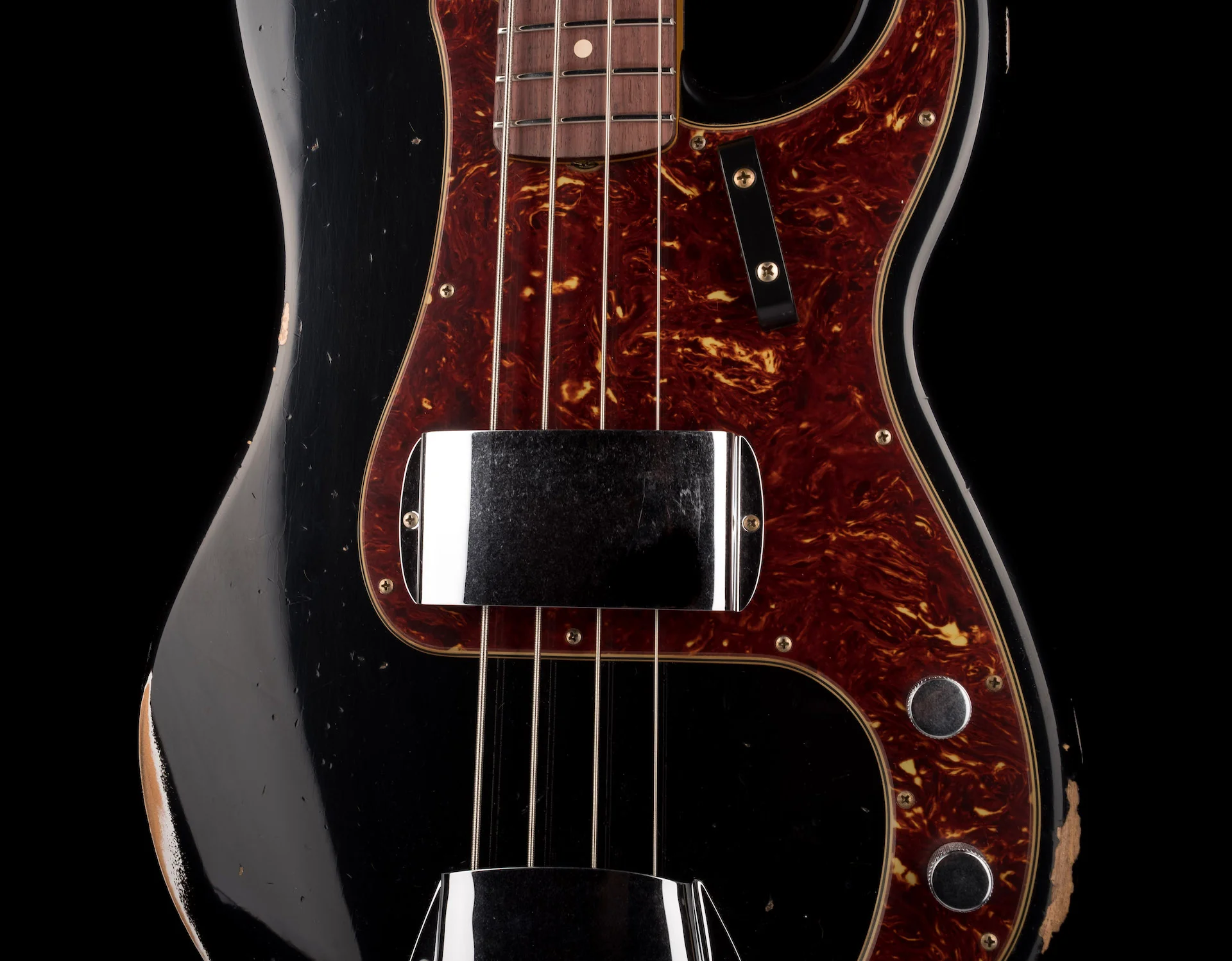Fender Custom Shop 1961 Precision Bass Relic Aged Black - Image 6