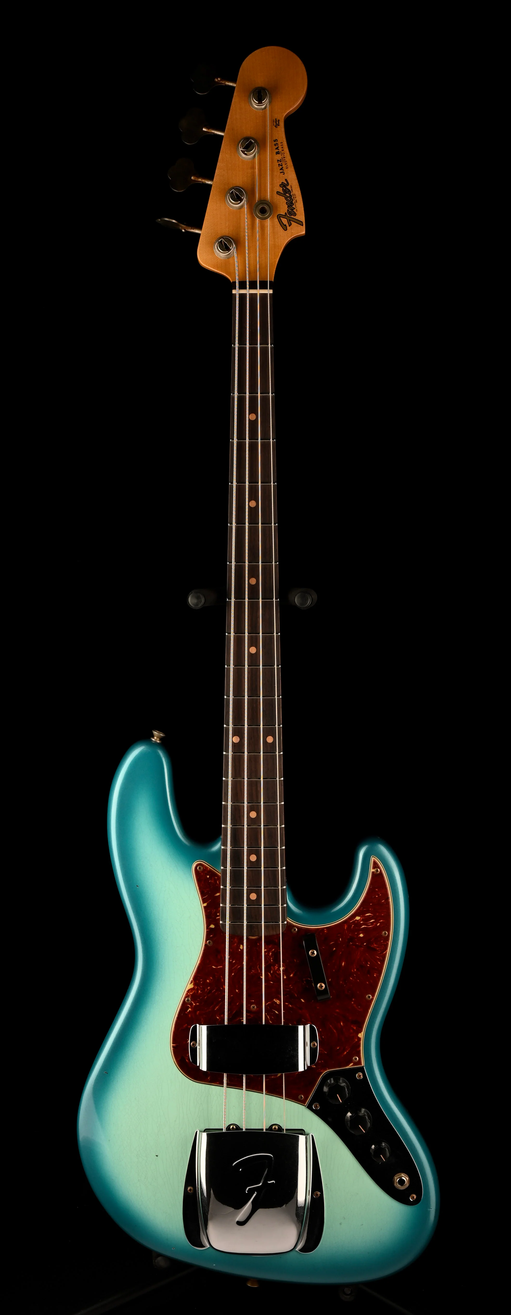 Fender Custom Shop 1962 Jazz Bass Journeyman Relic Surf Blue Burst - Image 2