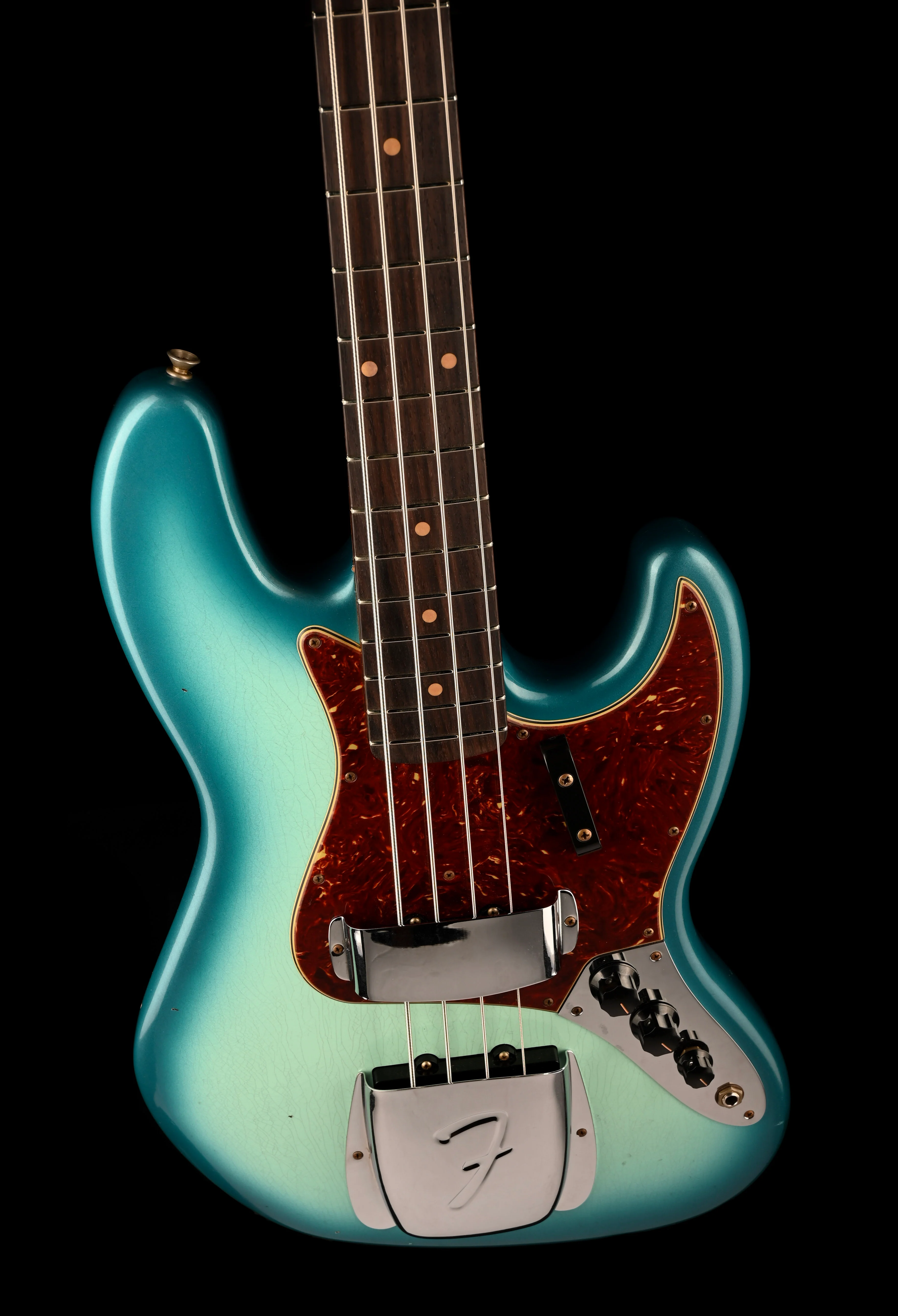 Fender Custom Shop 1962 Jazz Bass Journeyman Relic Surf Blue Burst - Image 4