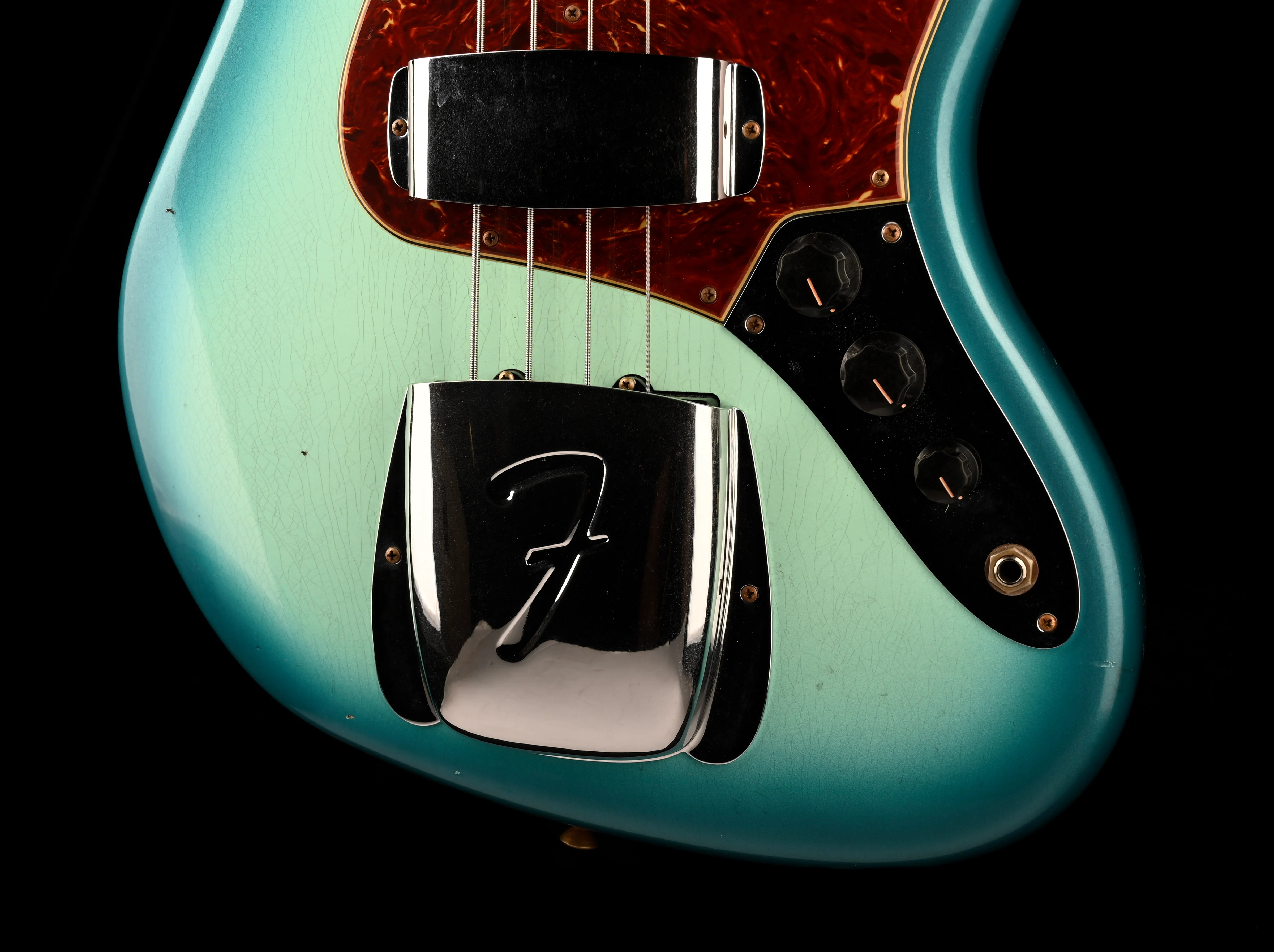Fender Custom Shop 1962 Jazz Bass Journeyman Relic Surf Blue Burst - Image 5