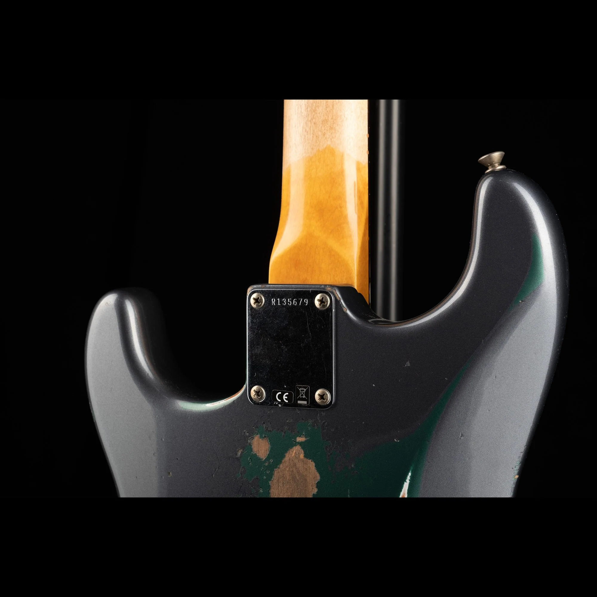 Fender Custom Shop 1962 Stratocaster Heavy Relic Charcoal Frost Metallic over Sherwood Green Metallic - Image 11