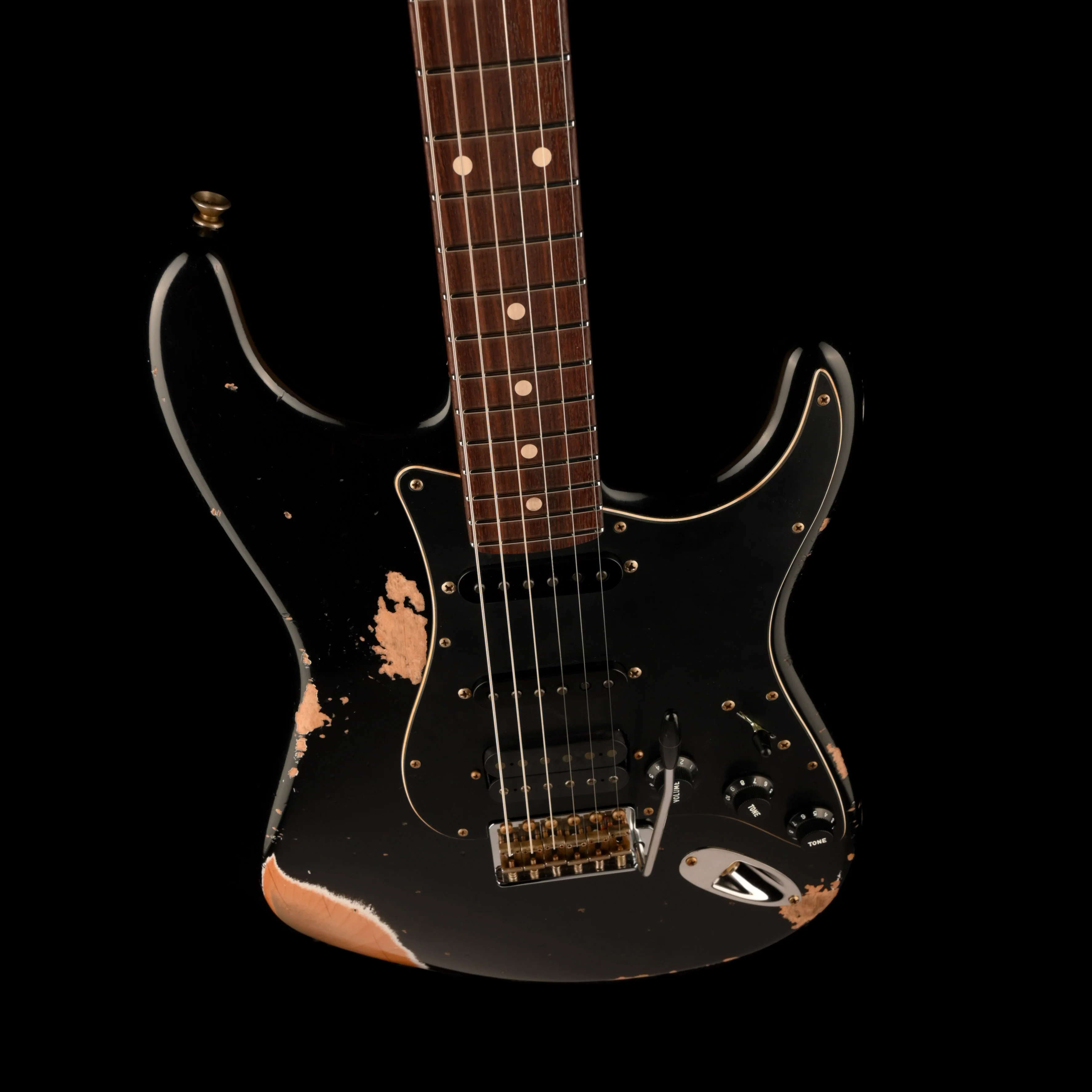 Fender Custom Shop 1962 Stratocaster HSS Heavy Relic Black - Image 3