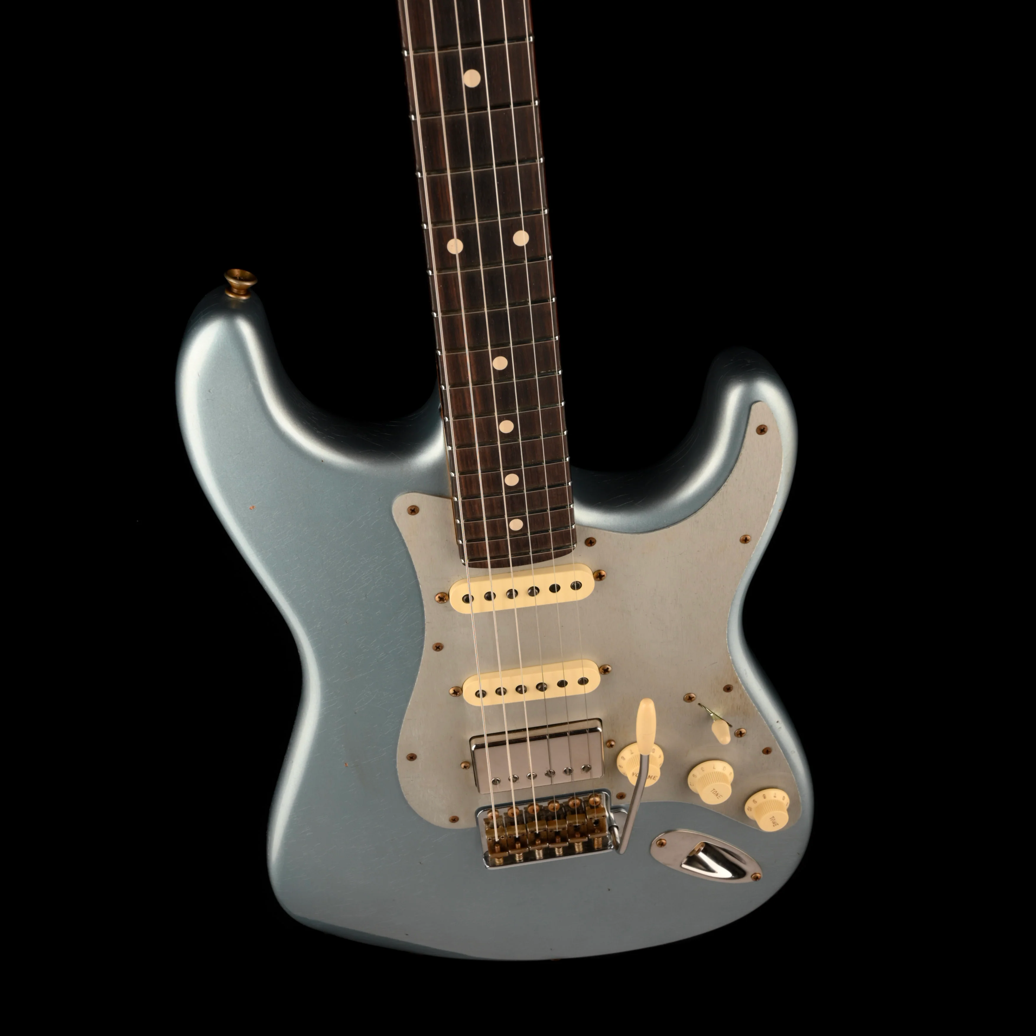 Fender Custom Shop 1962 Stratocaster HSS Journeyman Relic Blue Ice Metallic - Image 3