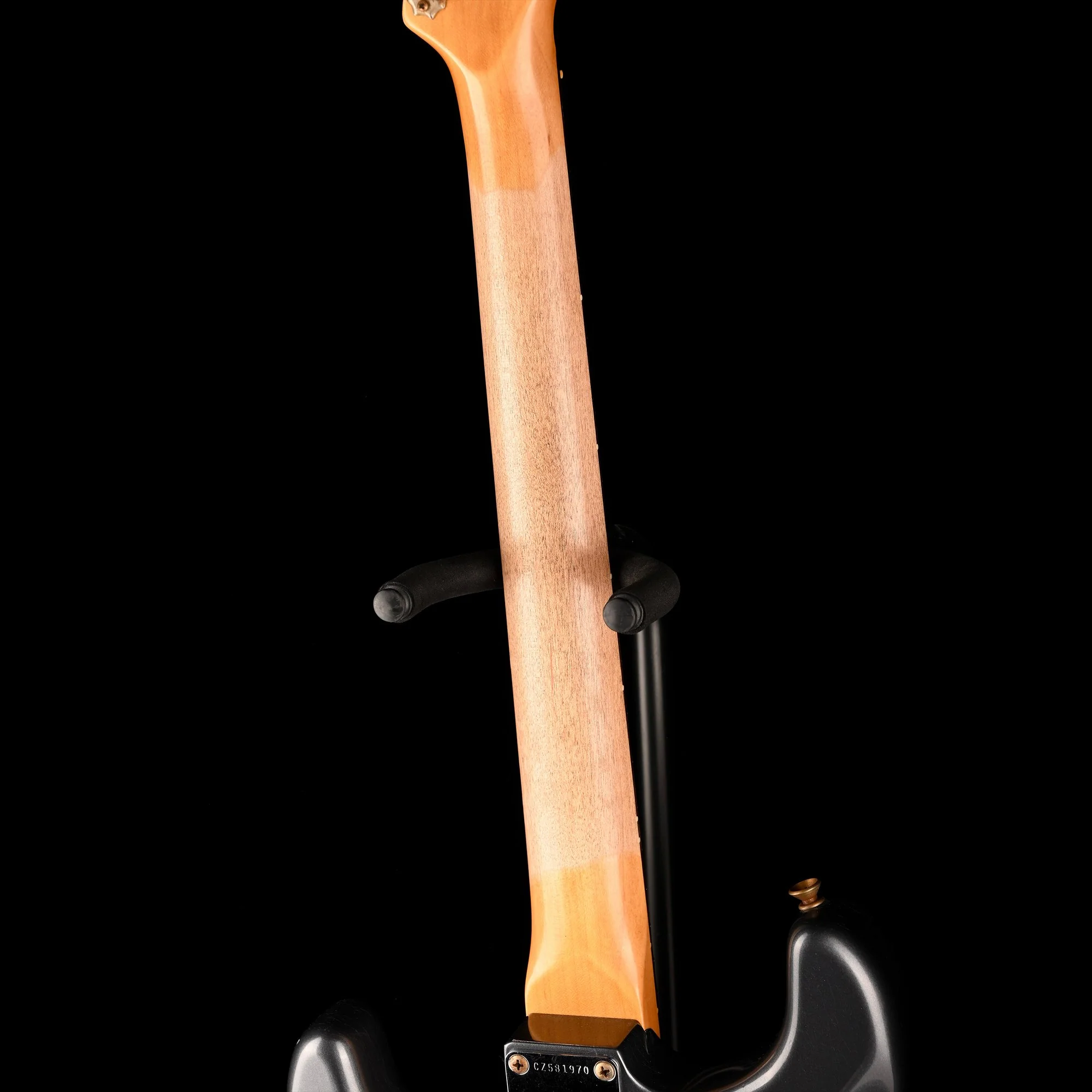 Fender Custom Shop 1962 Stratocaster Reverse Headstock Relic Charcoal Frost Metallic With Case - Image 15