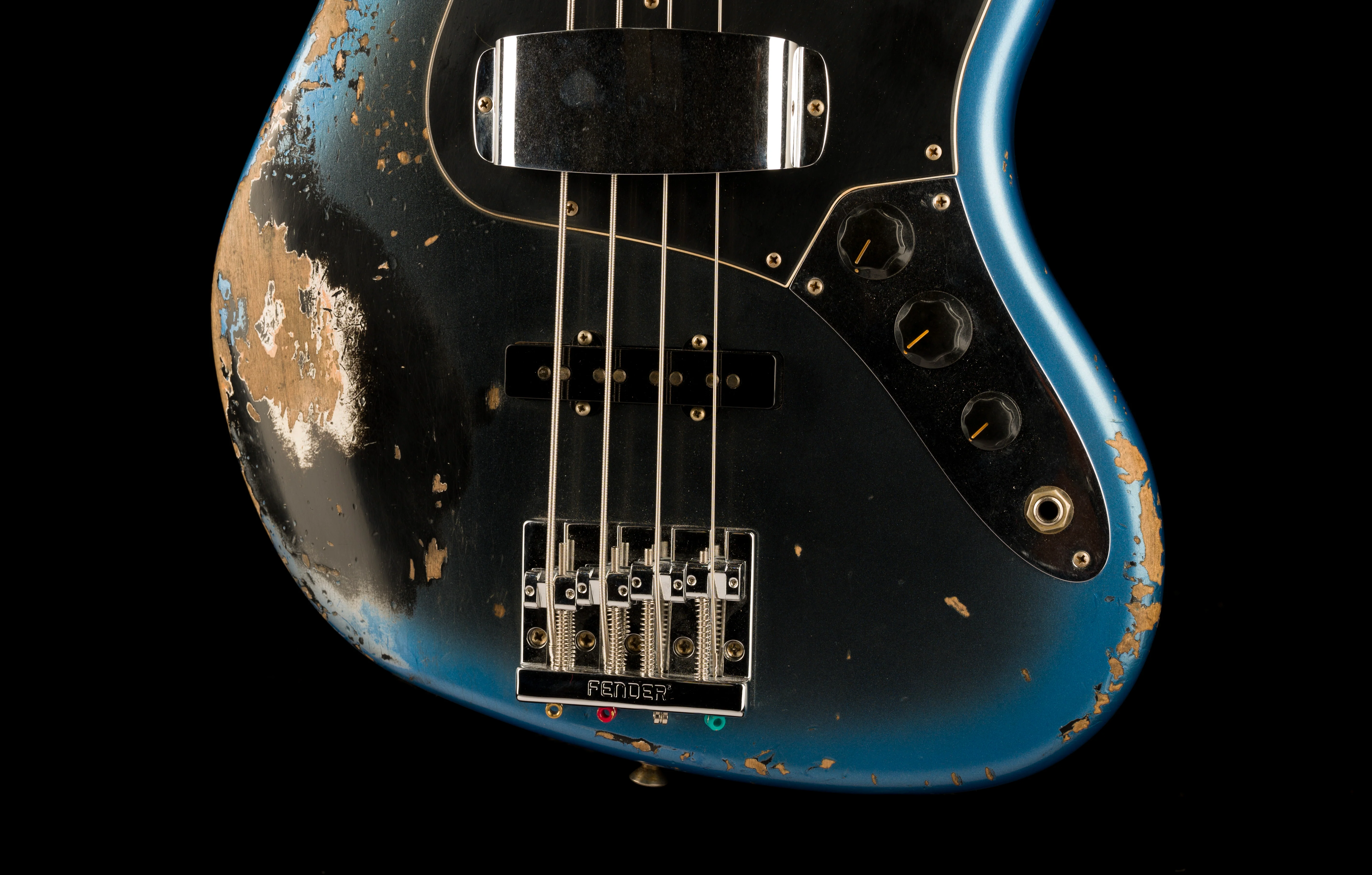 Fender Custom Shop 1963 Jazz Bass Heavy Relic Dark Night Truetone Color Set - Image 5