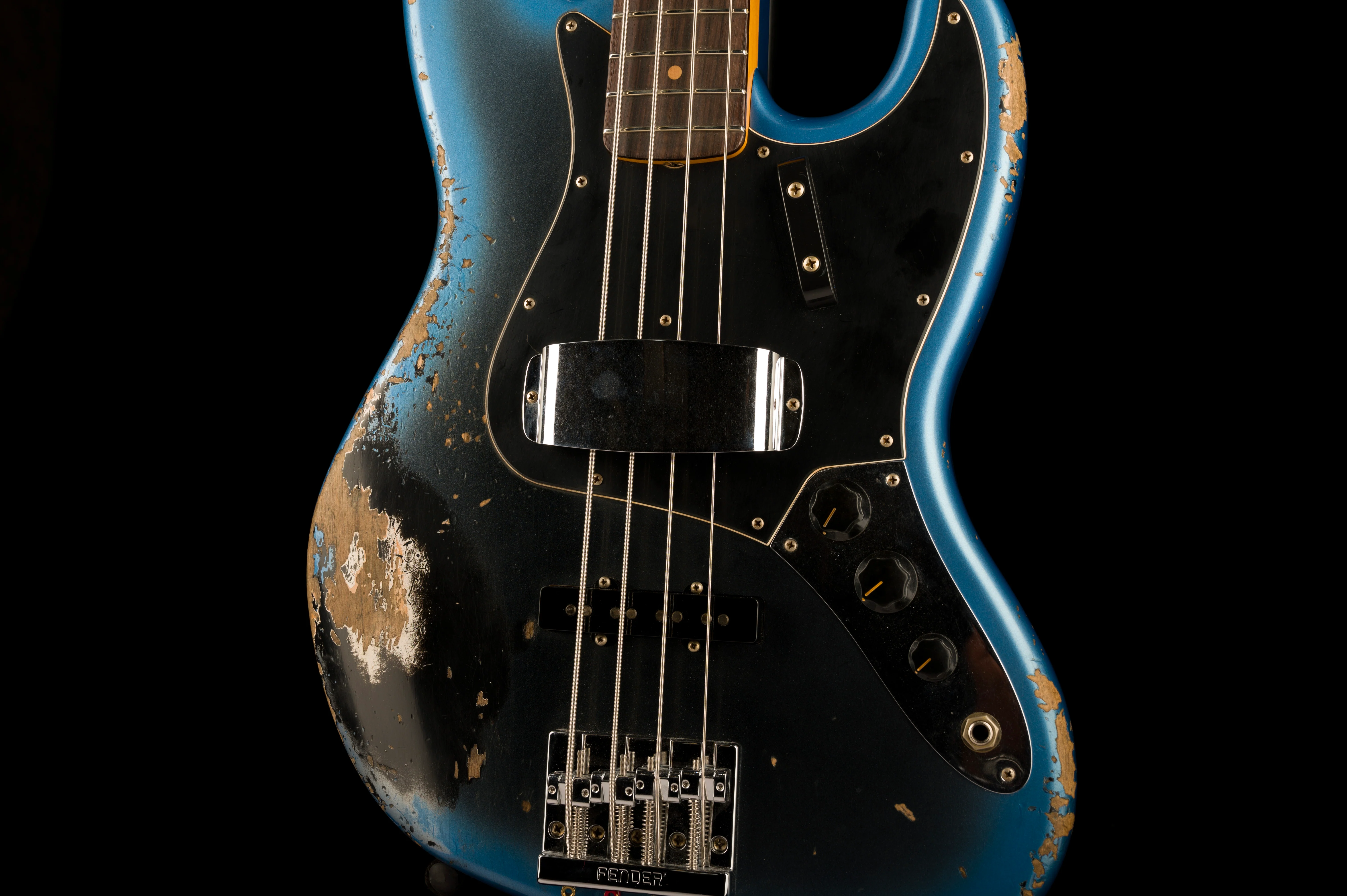 Fender Custom Shop 1963 Jazz Bass Heavy Relic Dark Night Truetone Color Set - Image 6