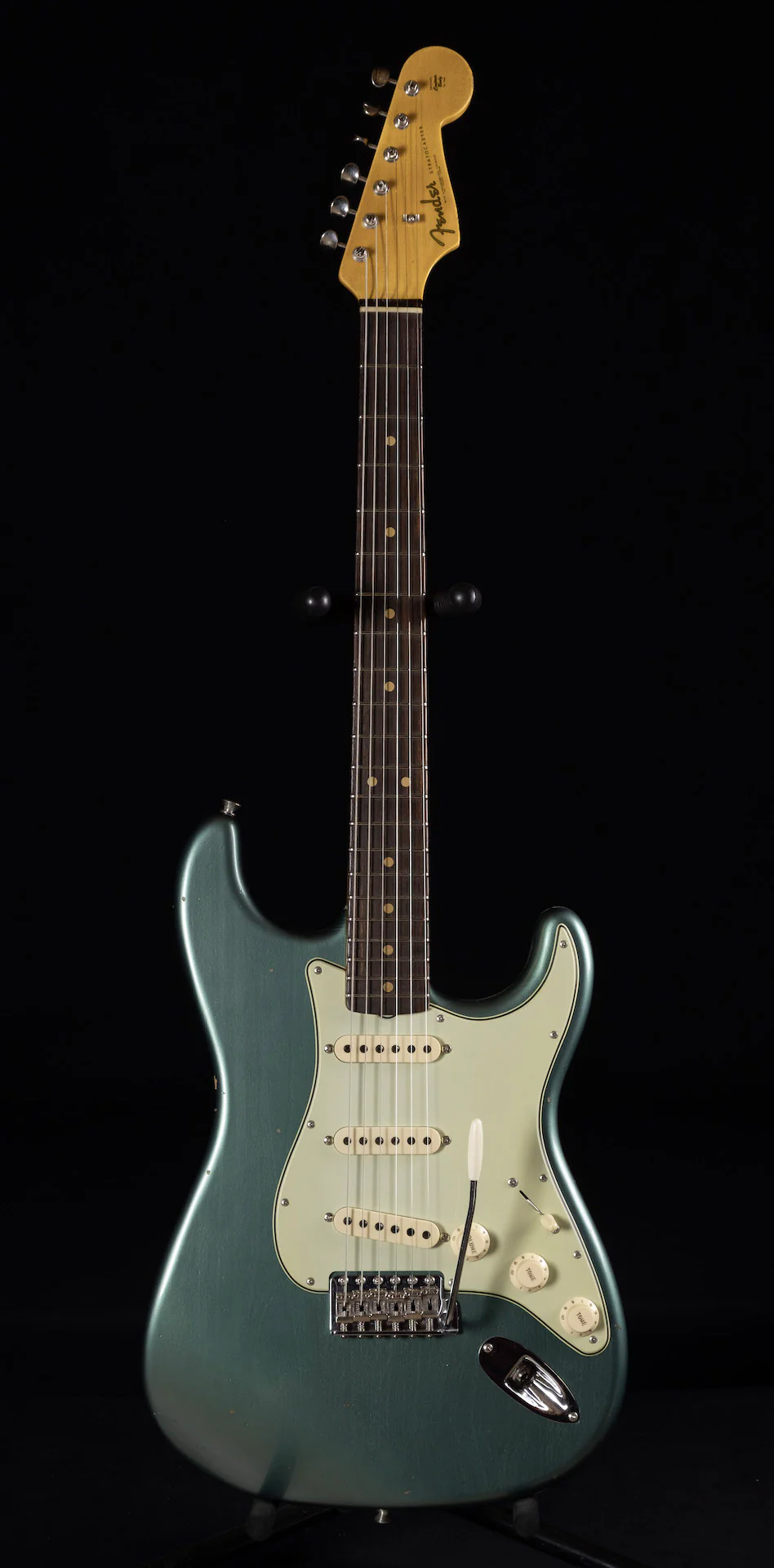 Fender Custom Shop 1963 Stratocaster Journeyman Relic Faded Aged Sherwood Green Metallic - Image 2