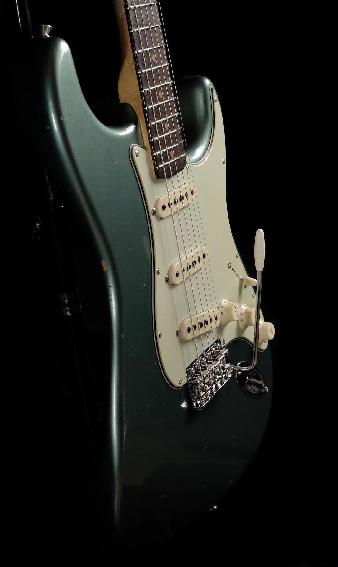 Fender Custom Shop 1963 Stratocaster Journeyman Relic Faded Aged Sherwood Green Metallic - Image 4