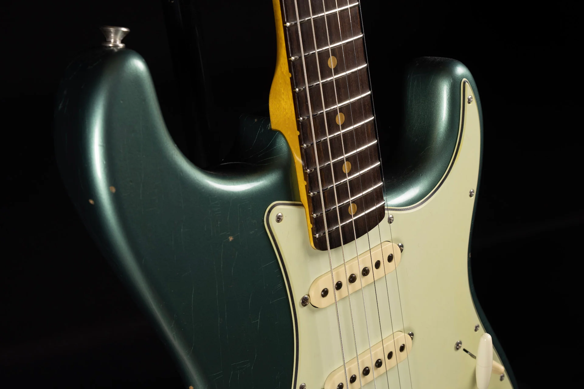 Fender Custom Shop 1963 Stratocaster Journeyman Relic Faded Aged Sherwood Green Metallic - Image 6