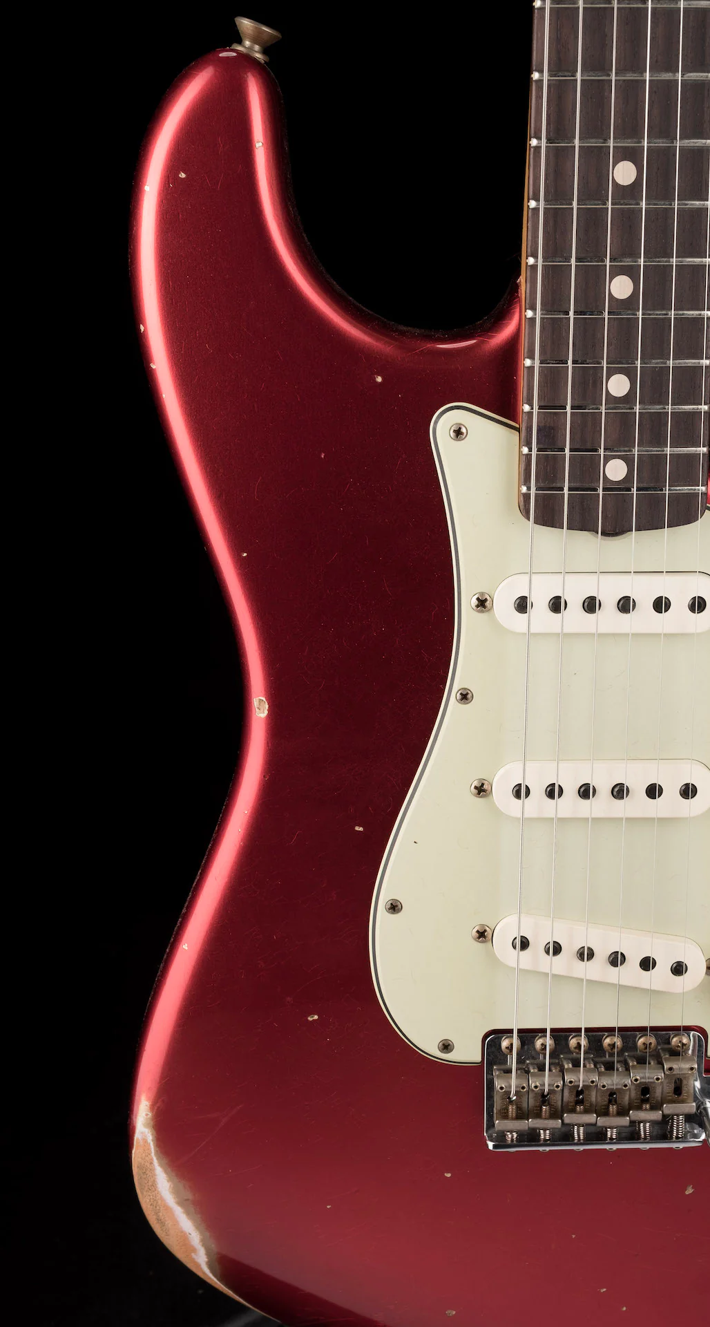Fender Custom Shop 1963 Stratocaster Relic Mahogany Body Candy Apple Red - Image 10