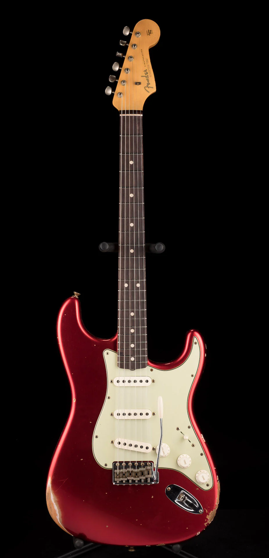 Fender Custom Shop 1963 Stratocaster Relic Mahogany Body Candy Apple Red - Image 2