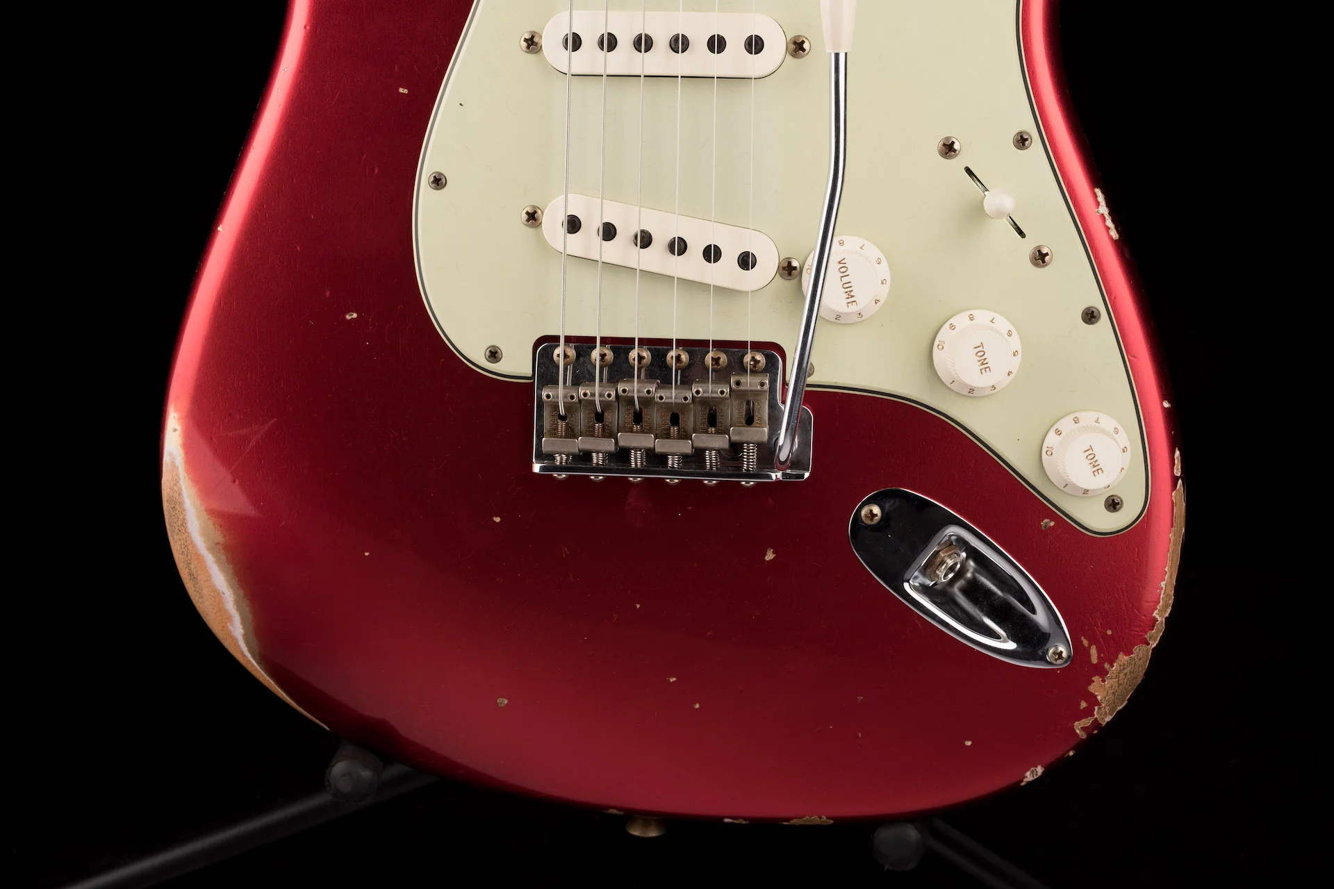 Fender Custom Shop 1963 Stratocaster Relic Mahogany Body Candy Apple Red - Image 5