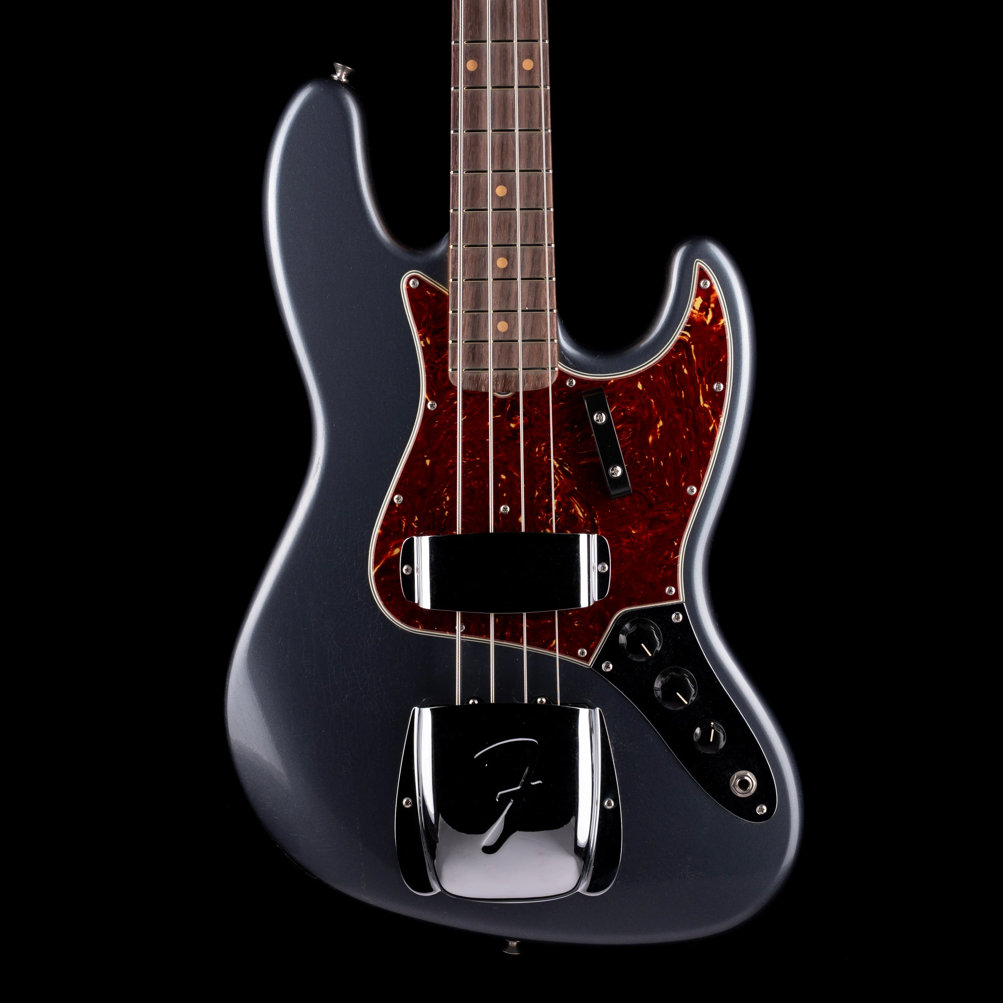 Fender Custom Shop 1964 Jazz Bass Closet Classic Charcoal Frost Metallic With Case