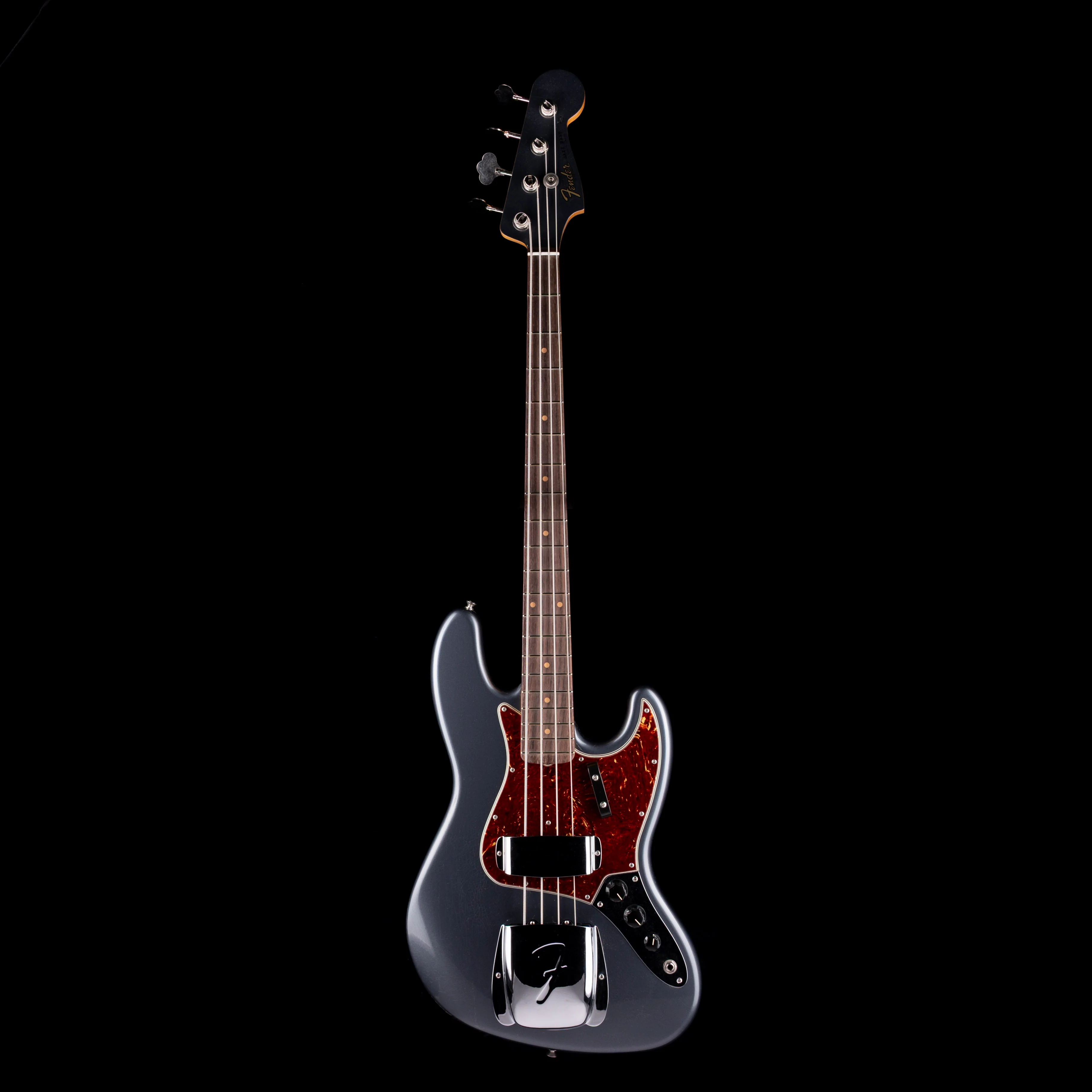 Fender Custom Shop 1964 Jazz Bass Closet Classic Charcoal Frost Metallic With Case - Image 2
