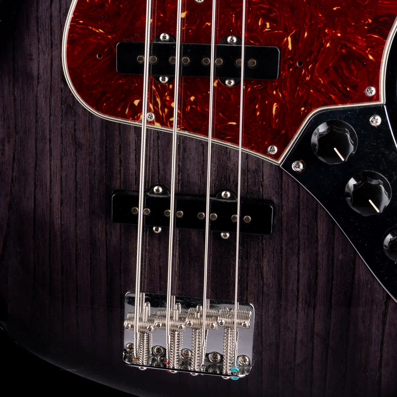 Fender Custom Shop 1964 Jazz Bass Fretless Closet Classic Ebony Transparent With Case - Image 4
