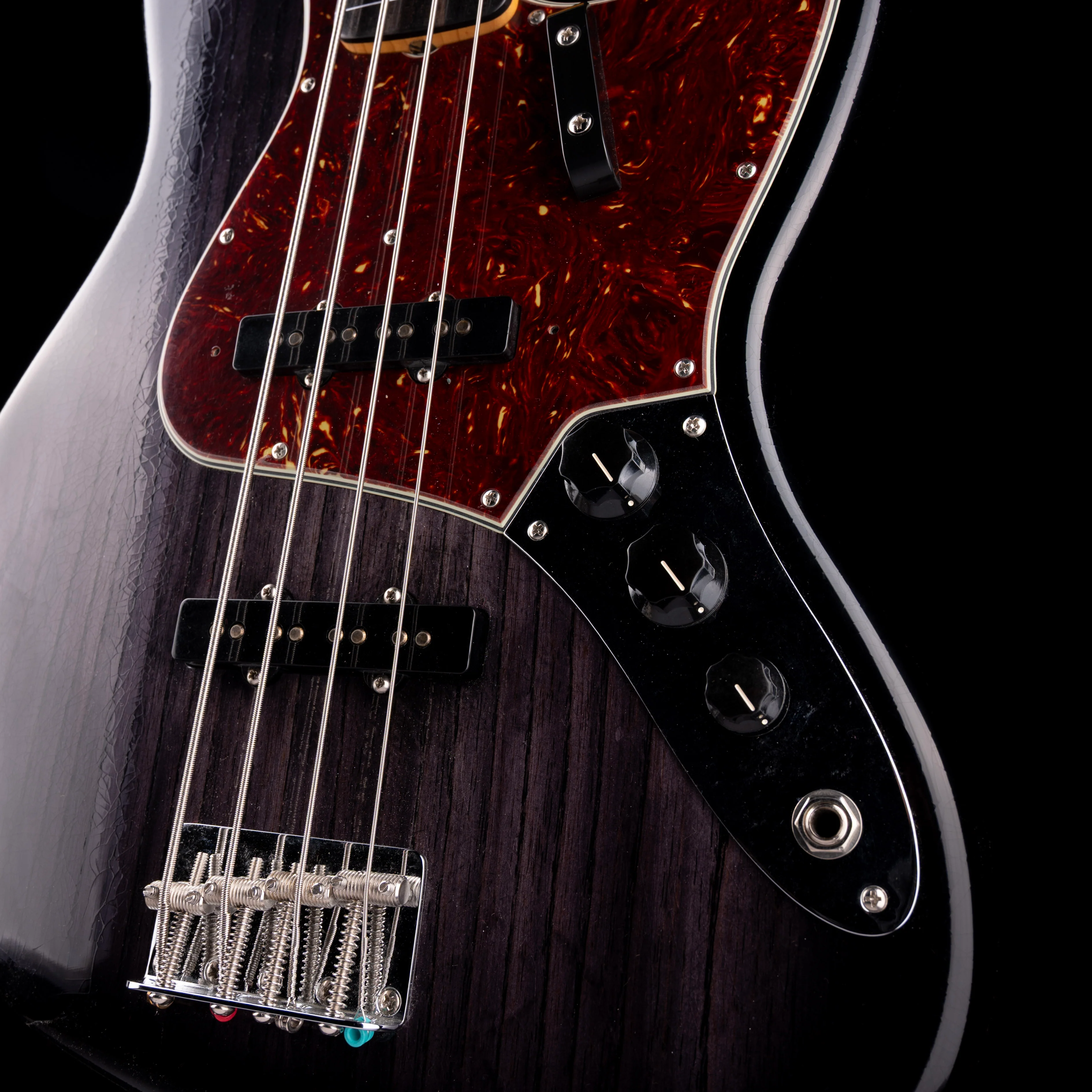 Fender Custom Shop 1964 Jazz Bass Fretless Closet Classic Ebony Transparent With Case - Image 5