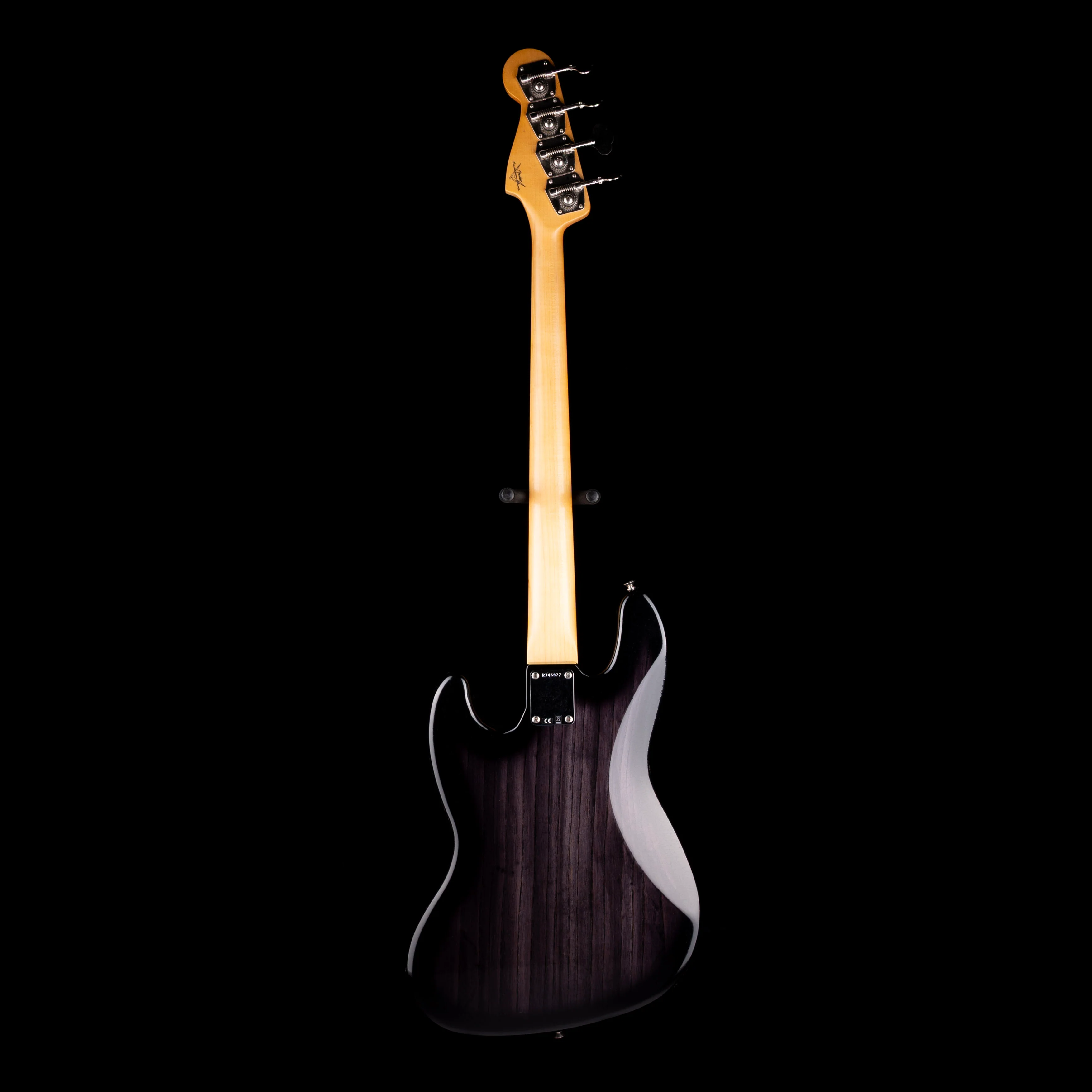 Fender Custom Shop 1964 Jazz Bass Fretless Closet Classic Ebony Transparent With Case - Image 9