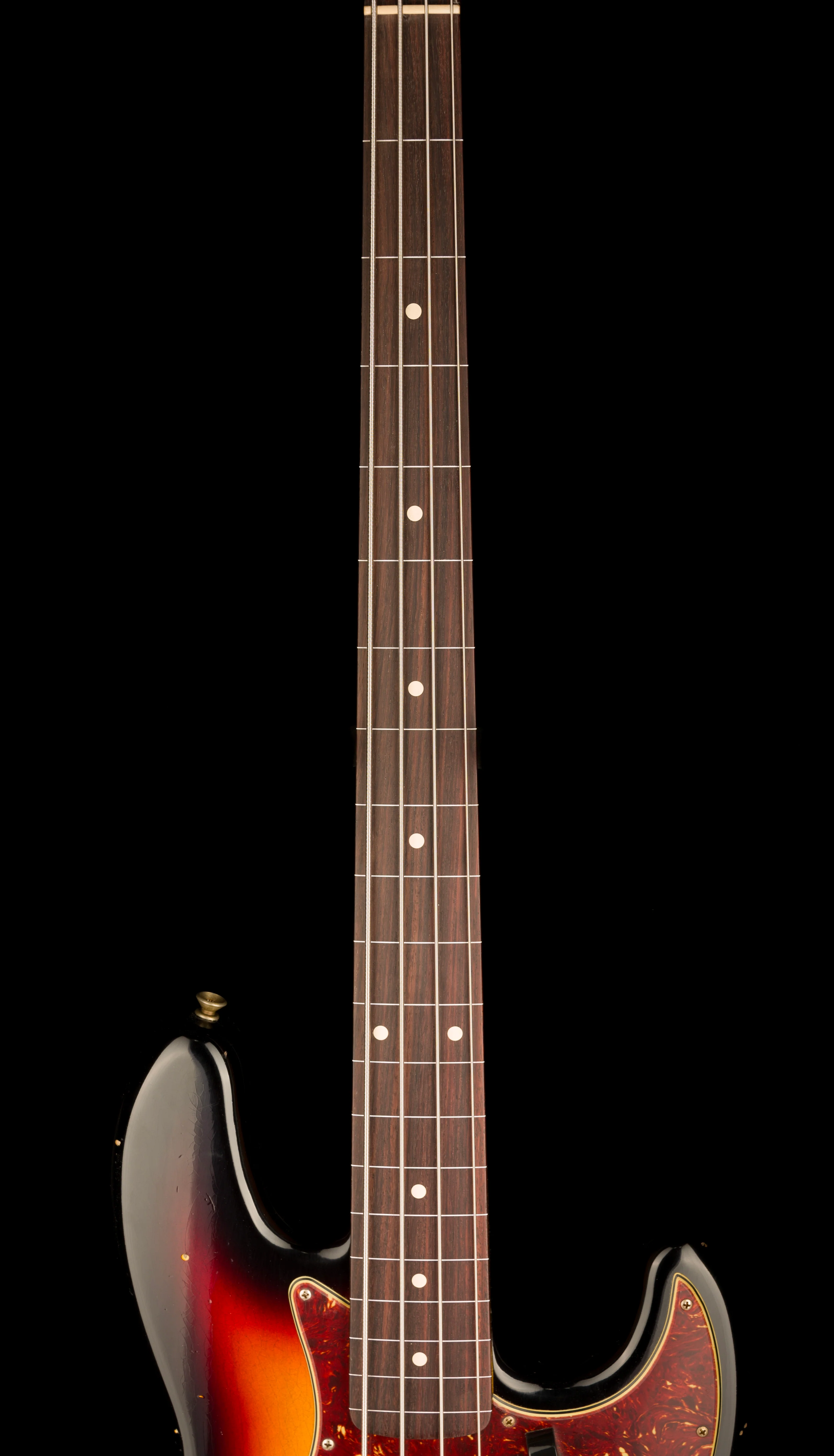 Fender Custom Shop 1964 Jazz Bass Fretless Journeyman Relic 3-Tone Sunburst with Case - Image 11