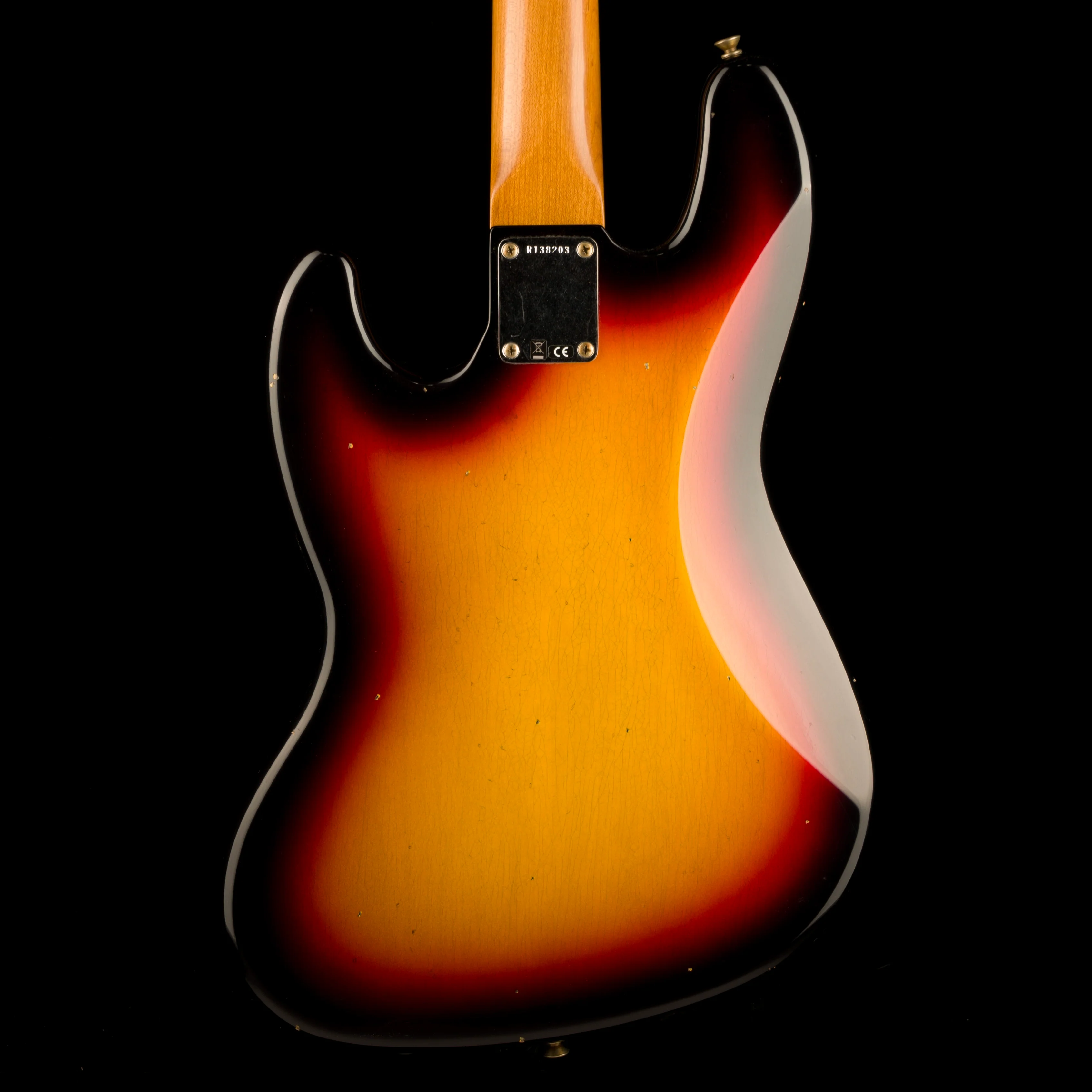 Fender Custom Shop 1964 Jazz Bass Fretless Journeyman Relic 3-Tone Sunburst with Case - Image 12