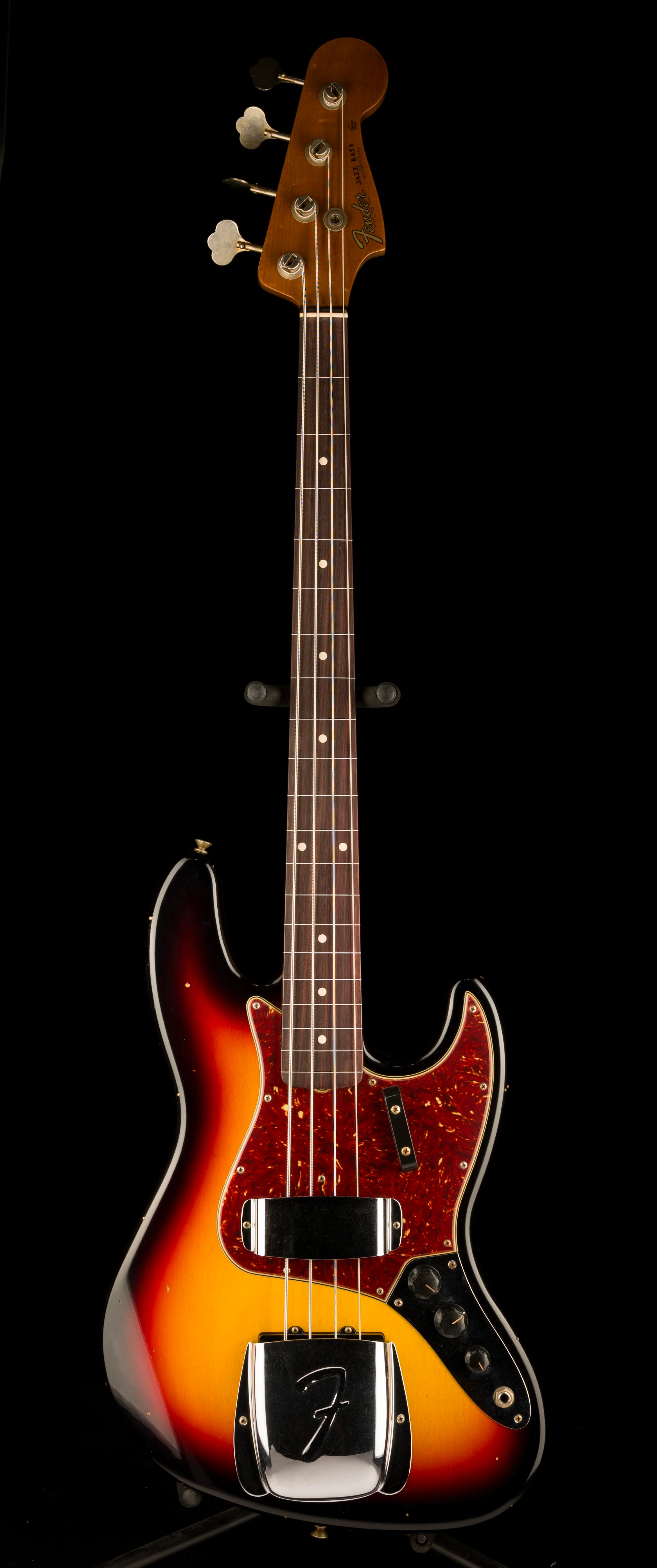Fender Custom Shop 1964 Jazz Bass Fretless Journeyman Relic 3-Tone Sunburst with Case - Image 2