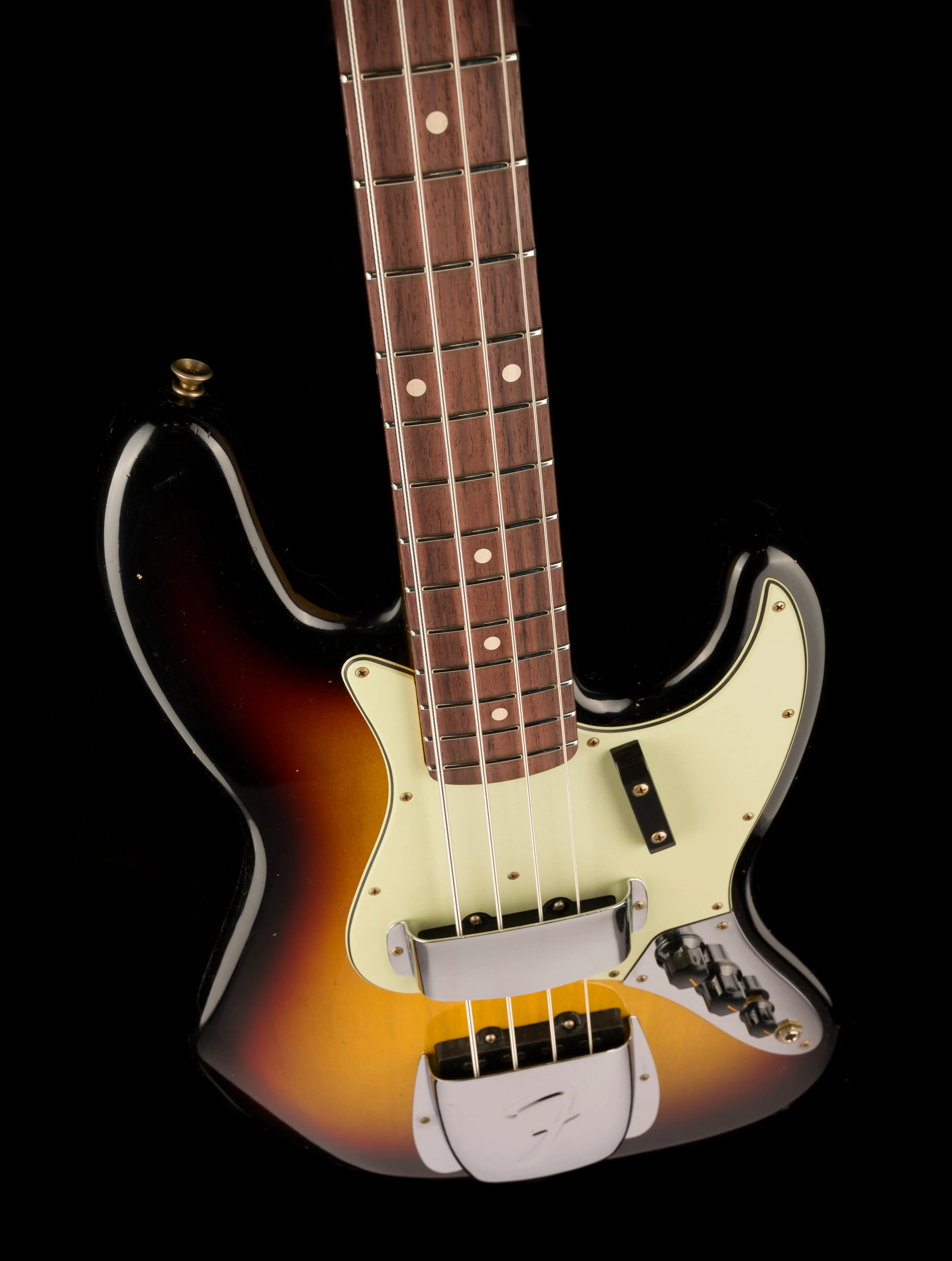 Fender Custom Shop 1964 Jazz Bass Journeyman Relic Super Faded Aged 3-Tone Sunburst - Image 4