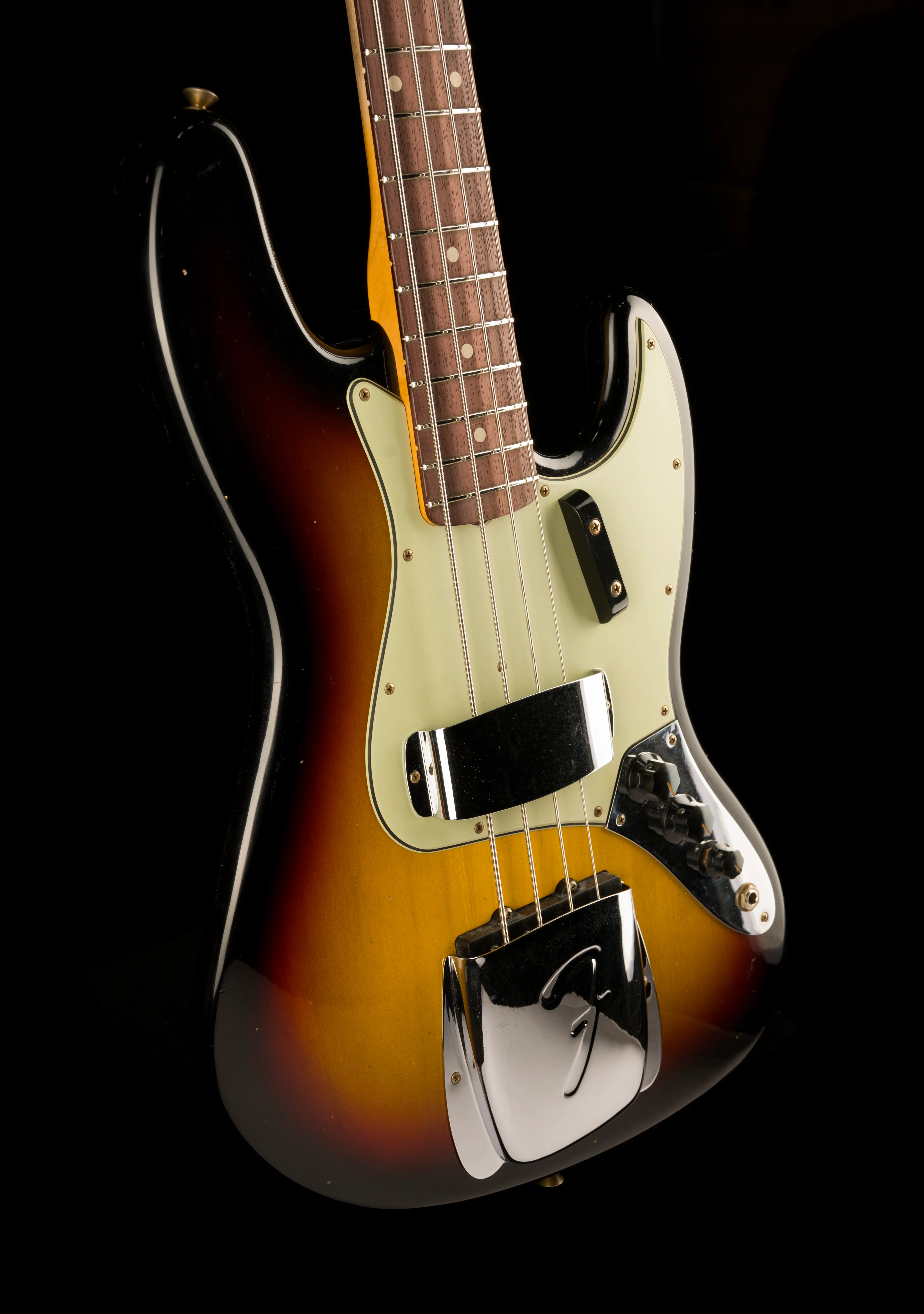 Fender Custom Shop 1964 Jazz Bass Journeyman Relic Super Faded Aged 3-Tone Sunburst - Image 9