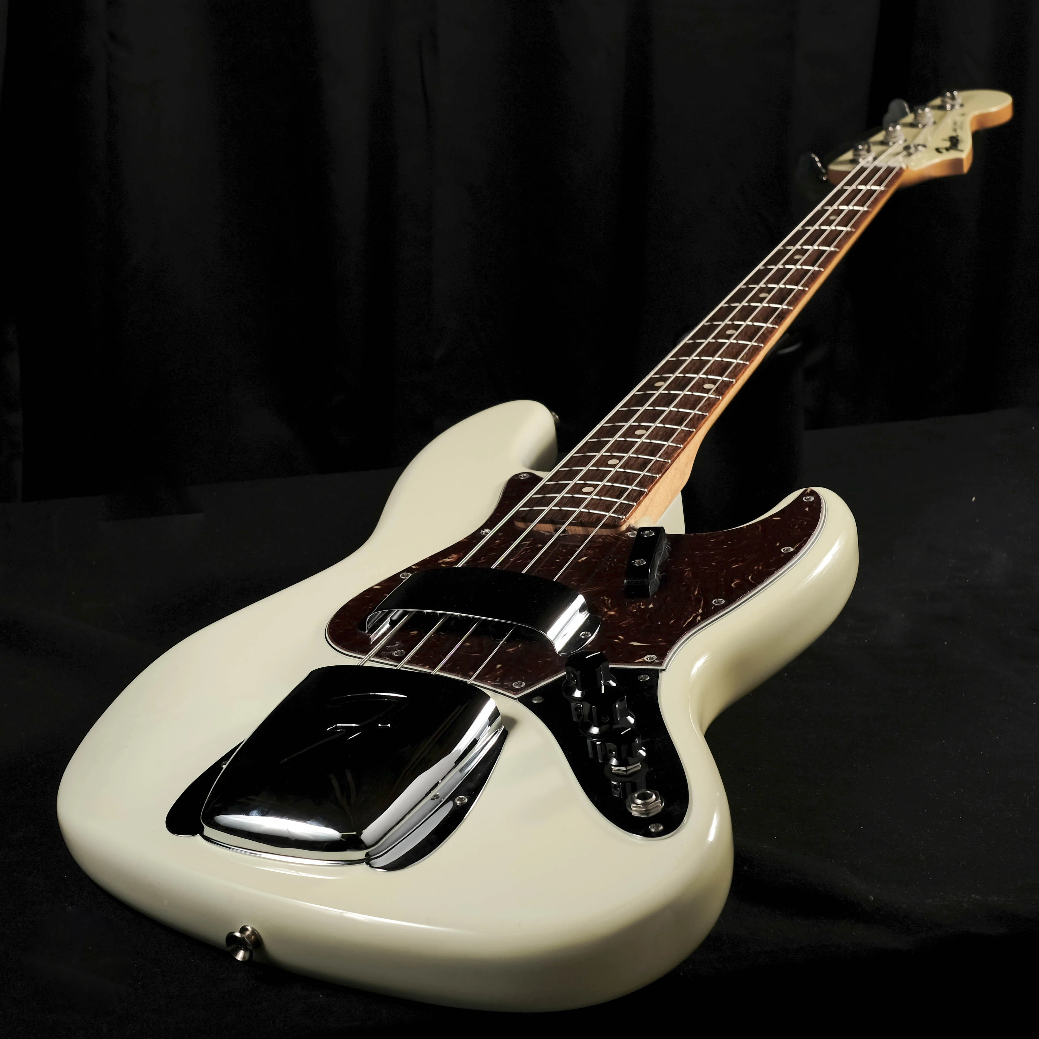 Fender Custom Shop '64 Jazz Bass NOS Rosewood Olympic White Matching Headstock - Image 3