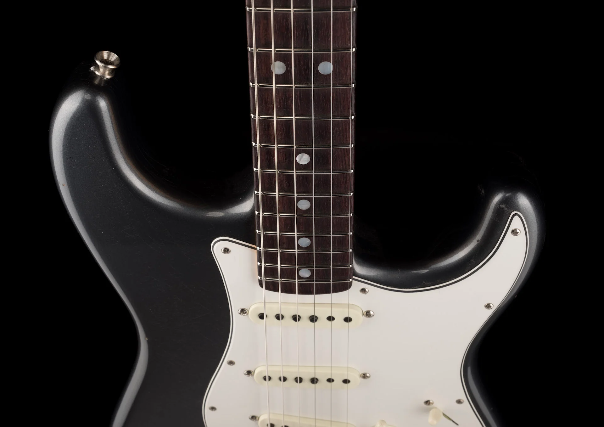 Fender Custom Shop 1965 Stratocaster Journeyman Relic Aged Charcoal Frost Metallic - Image 3
