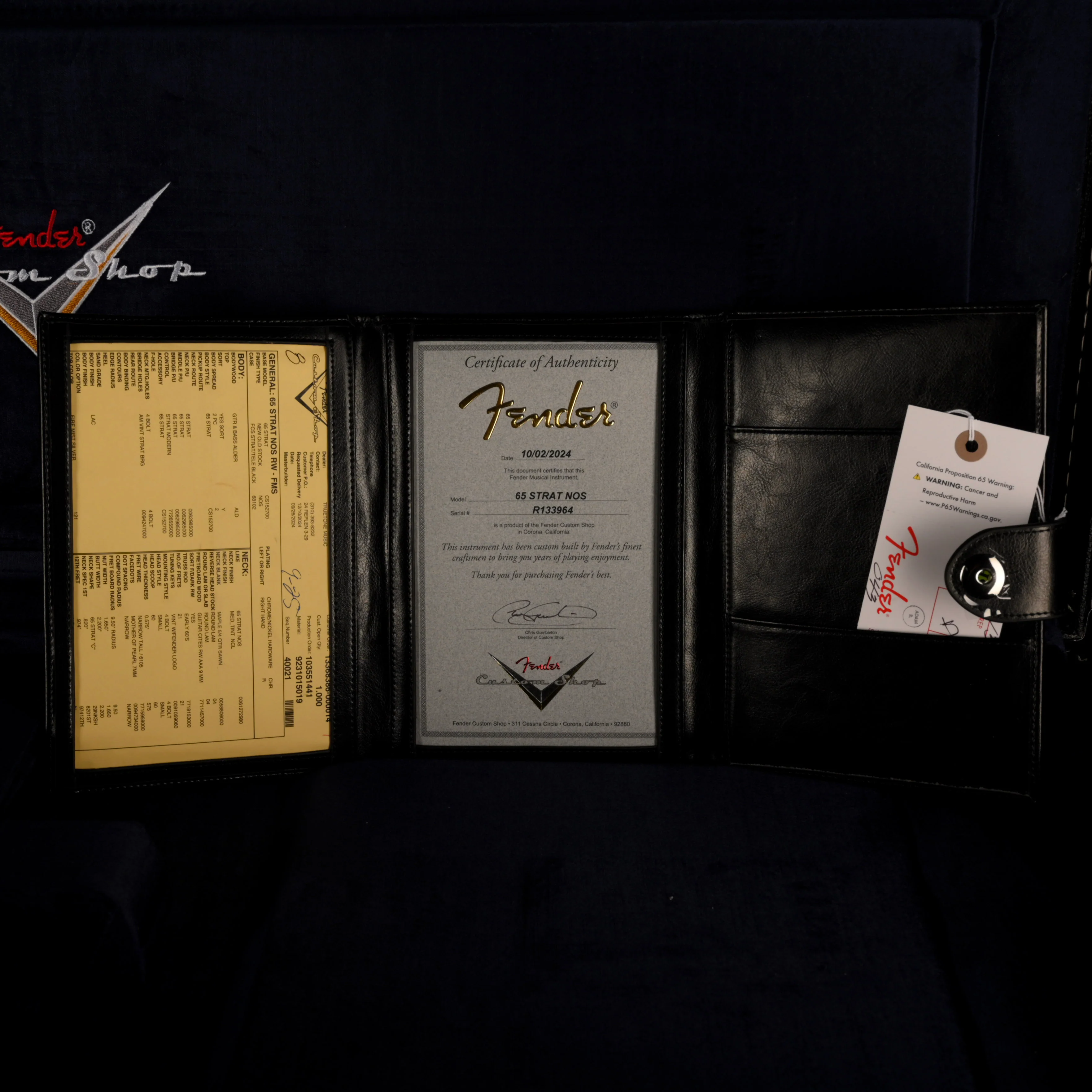 Fender Custom Shop 1965 Stratocaster NOS Firemist Silver - Image 14