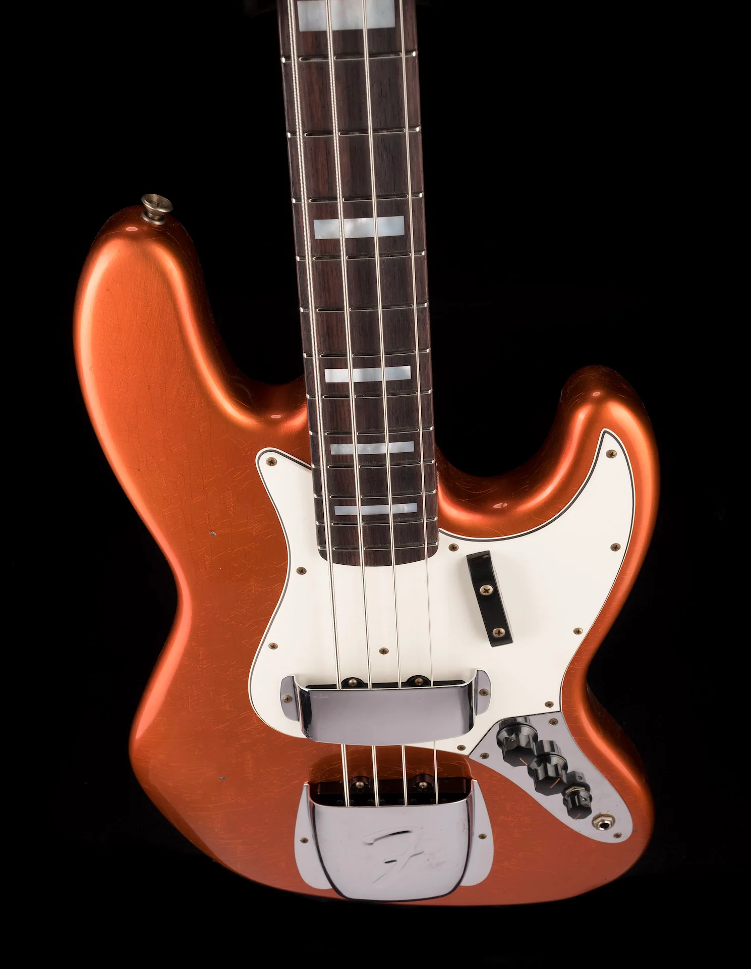Fender Custom Shop 1966 Jazz Bass Journeyman Relic Candy Tangerine - Truetone Color Set - Image 4