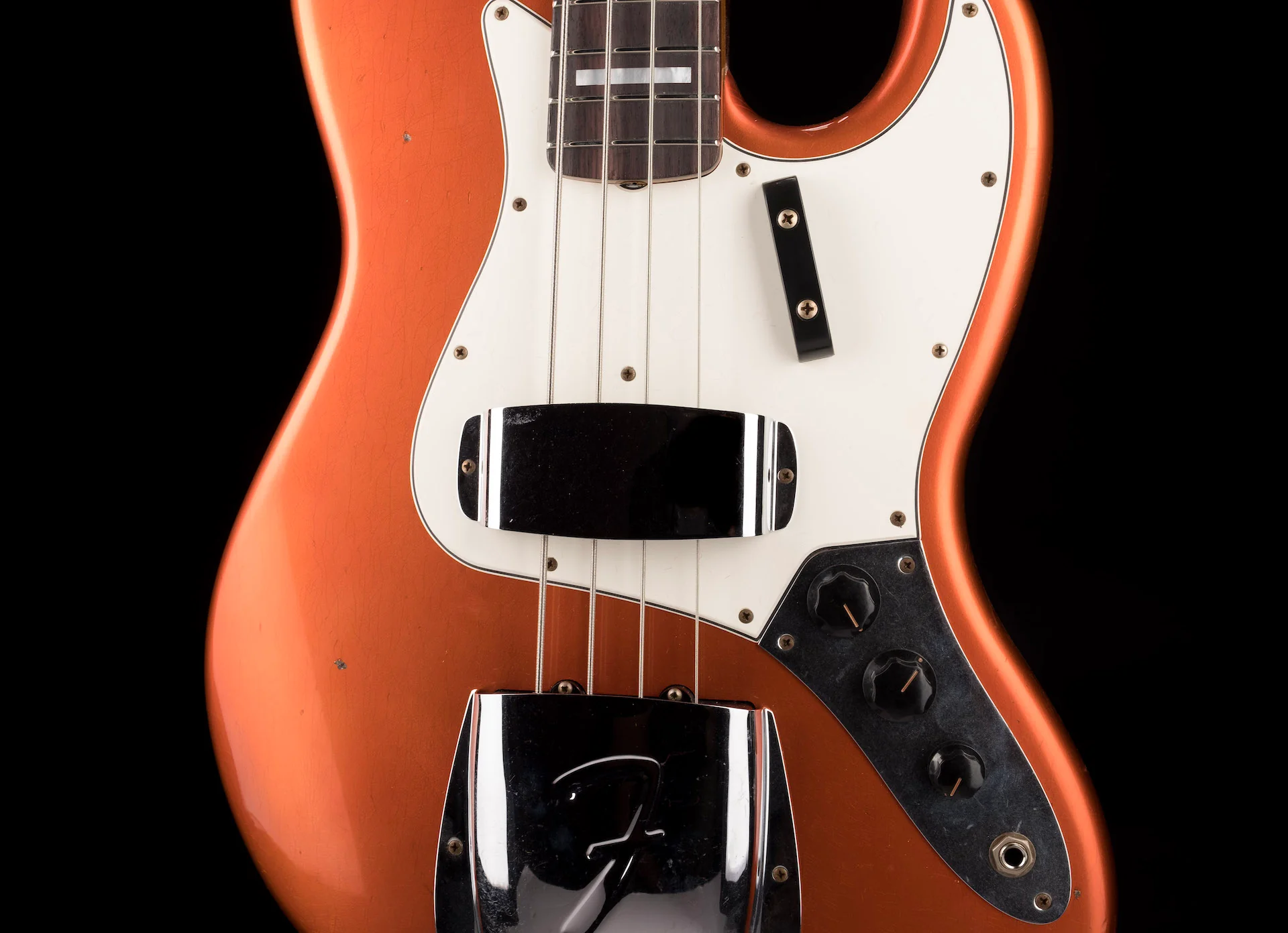 Fender Custom Shop 1966 Jazz Bass Journeyman Relic Candy Tangerine - Truetone Color Set - Image 6