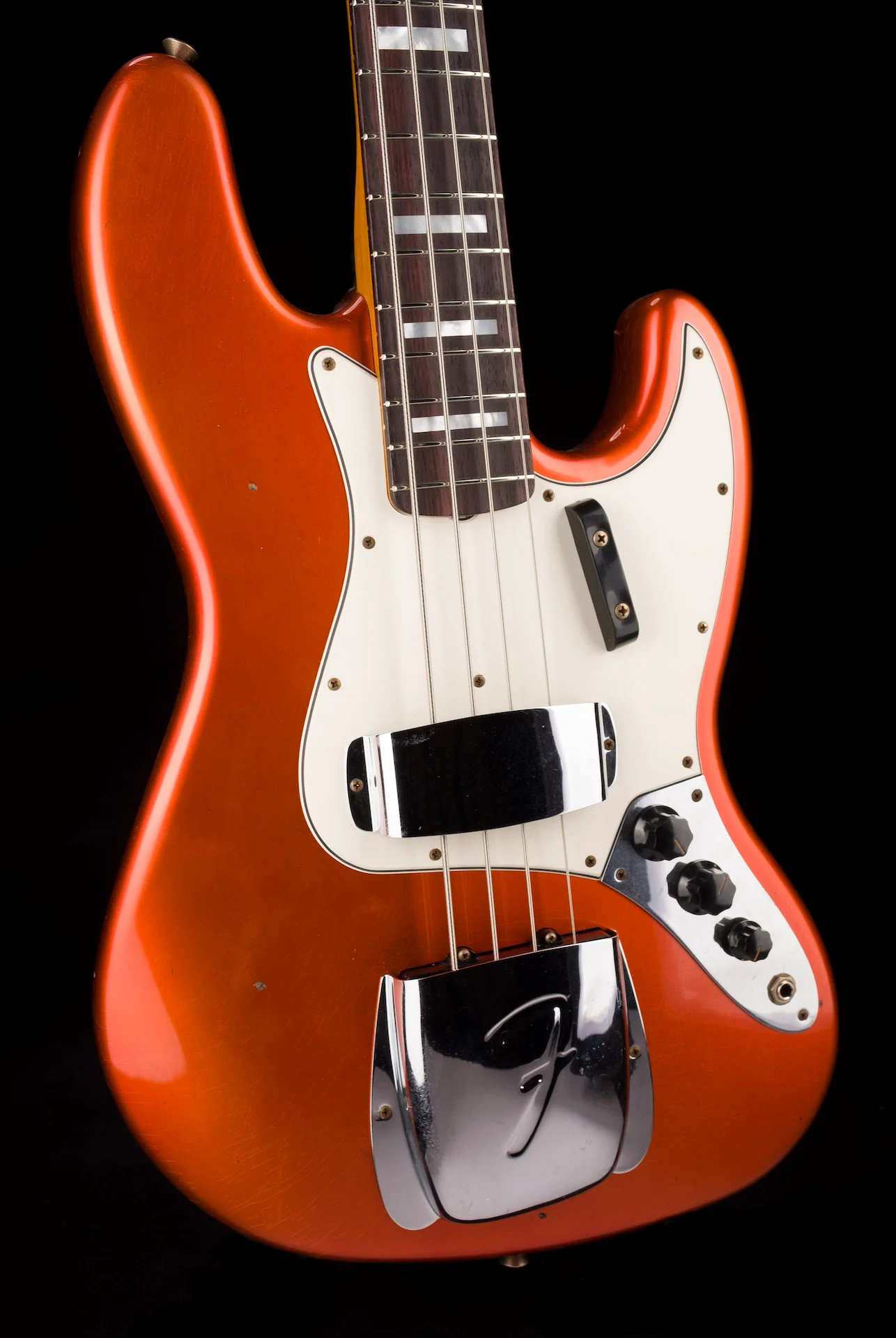 Fender Custom Shop 1966 Jazz Bass Journeyman Relic Candy Tangerine - Truetone Color Set - Image 9