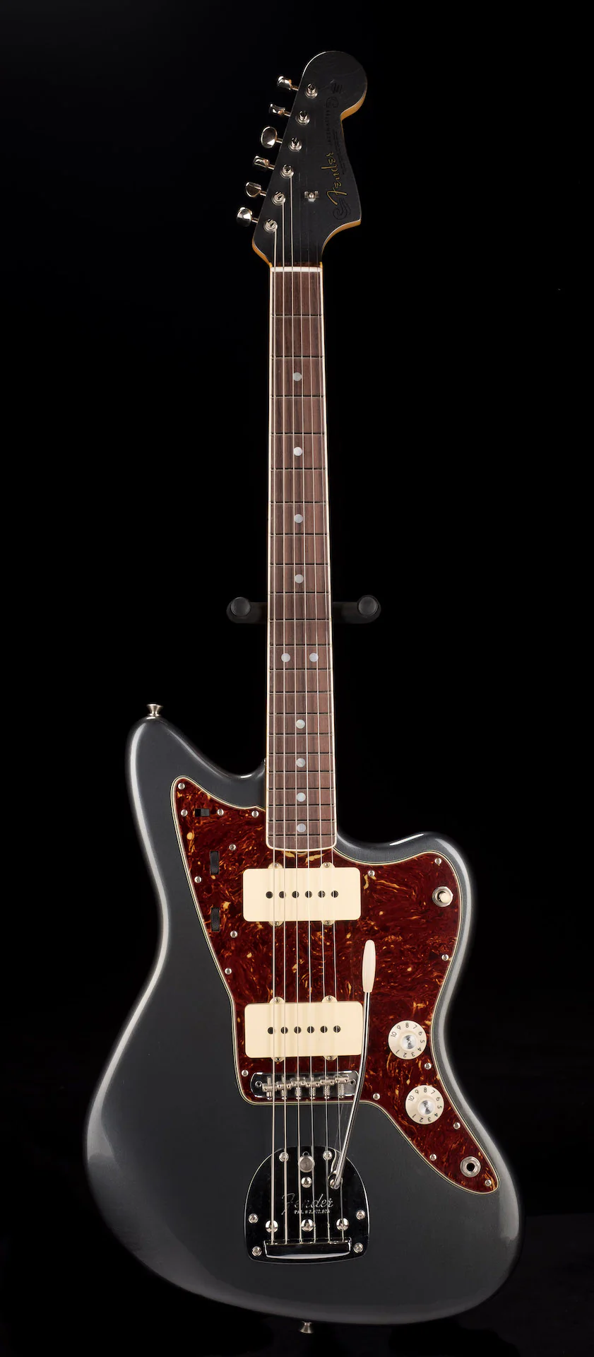 Fender Custom Shop 1966 Jazzmaster Deluxe Closet Classic Aged Charcoal Frost Metallic - Image 2
