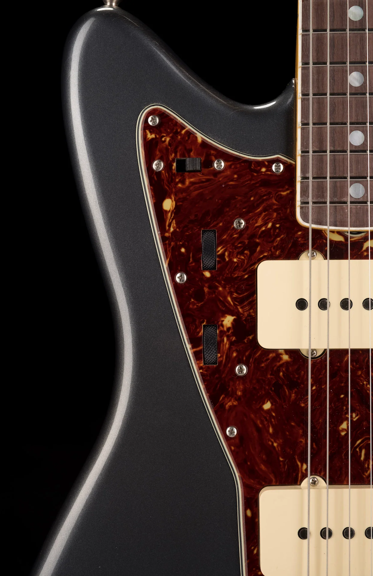 Fender Custom Shop 1966 Jazzmaster Deluxe Closet Classic Aged Charcoal Frost Metallic - Image 9