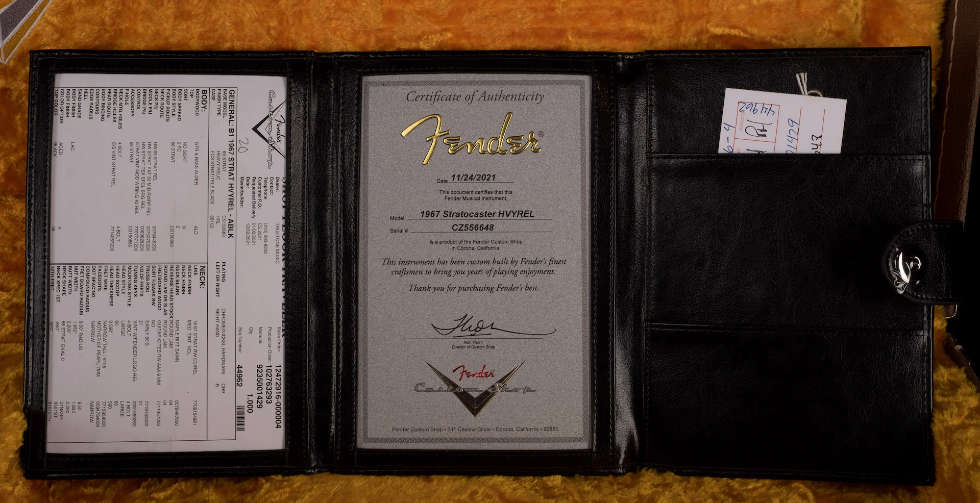 Fender Custom Shop 1967 Stratocaster Heavy Relic Aged Black Electric Guitar With Case - Image 19