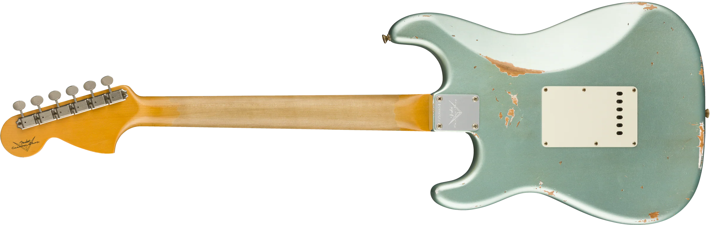 Fender Custom Shop 1967 Stratocaster Relic Aged Firemist Silver Electric Guitar - Image 3
