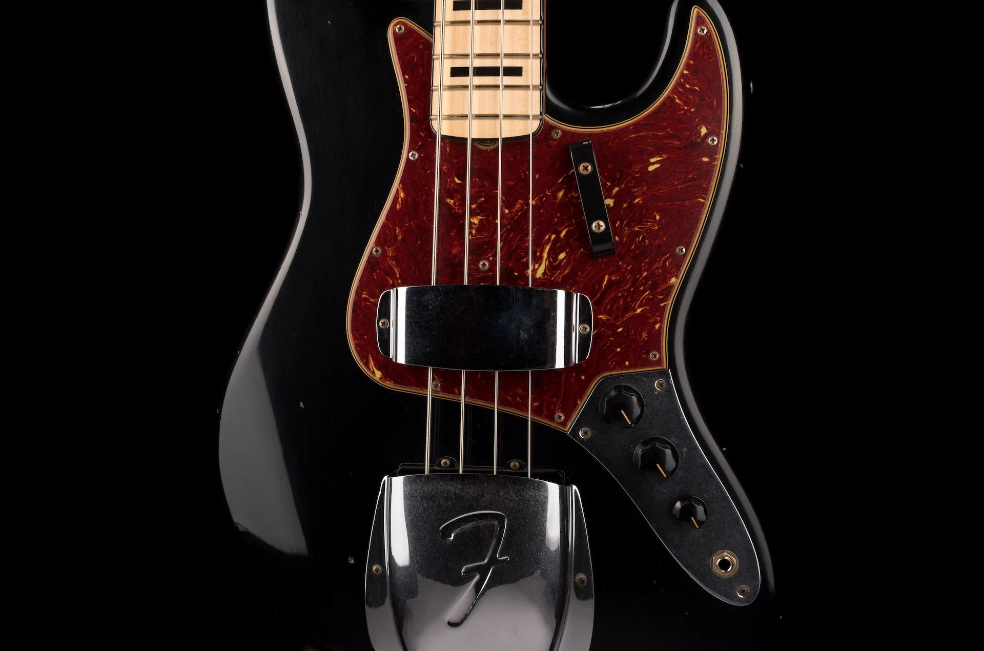Fender Custom Shop 1968 Jazz Bass Journeyman Relic Aged Black With Case - Image 6