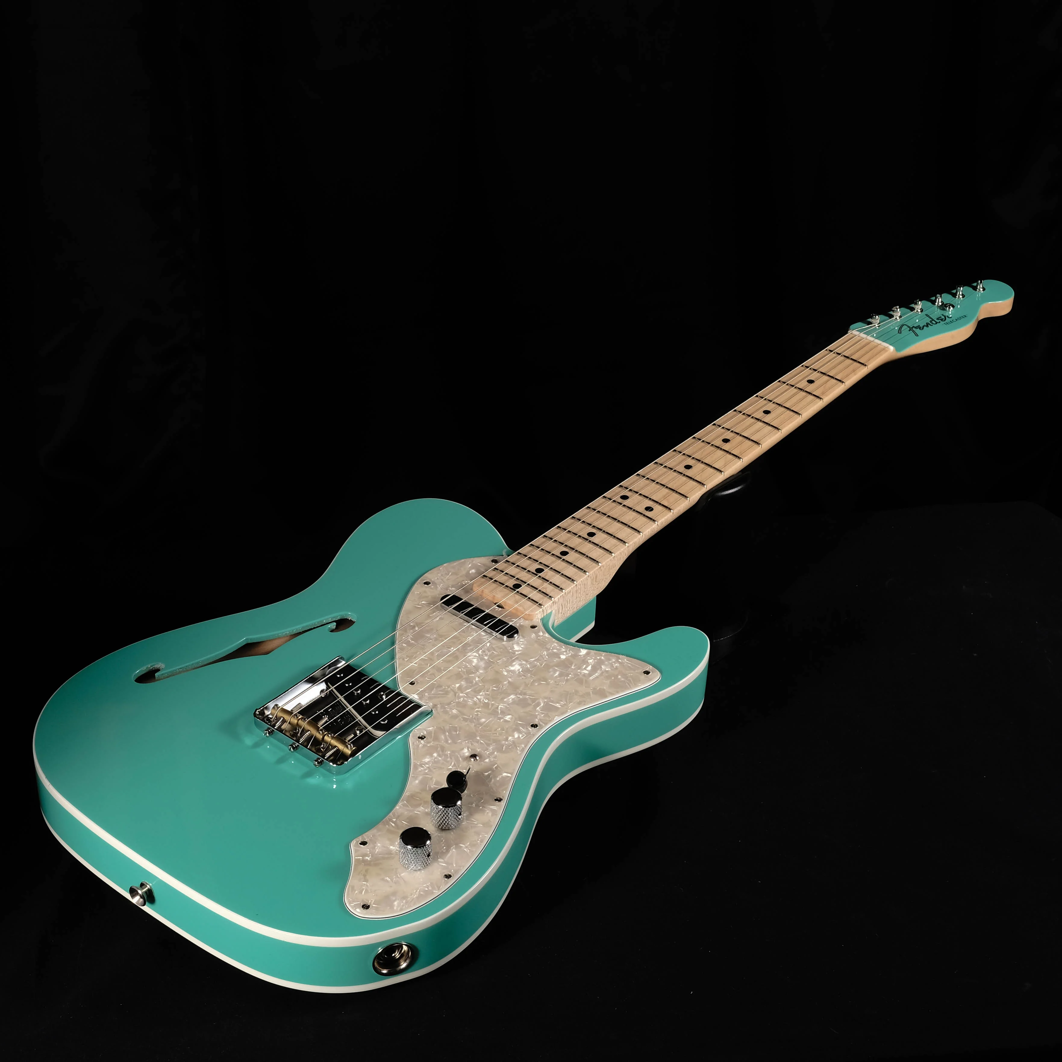 Fender Custom Shop 50's Telecaster Thinline NOS Seafoam Green With Tweed Case - Image 3